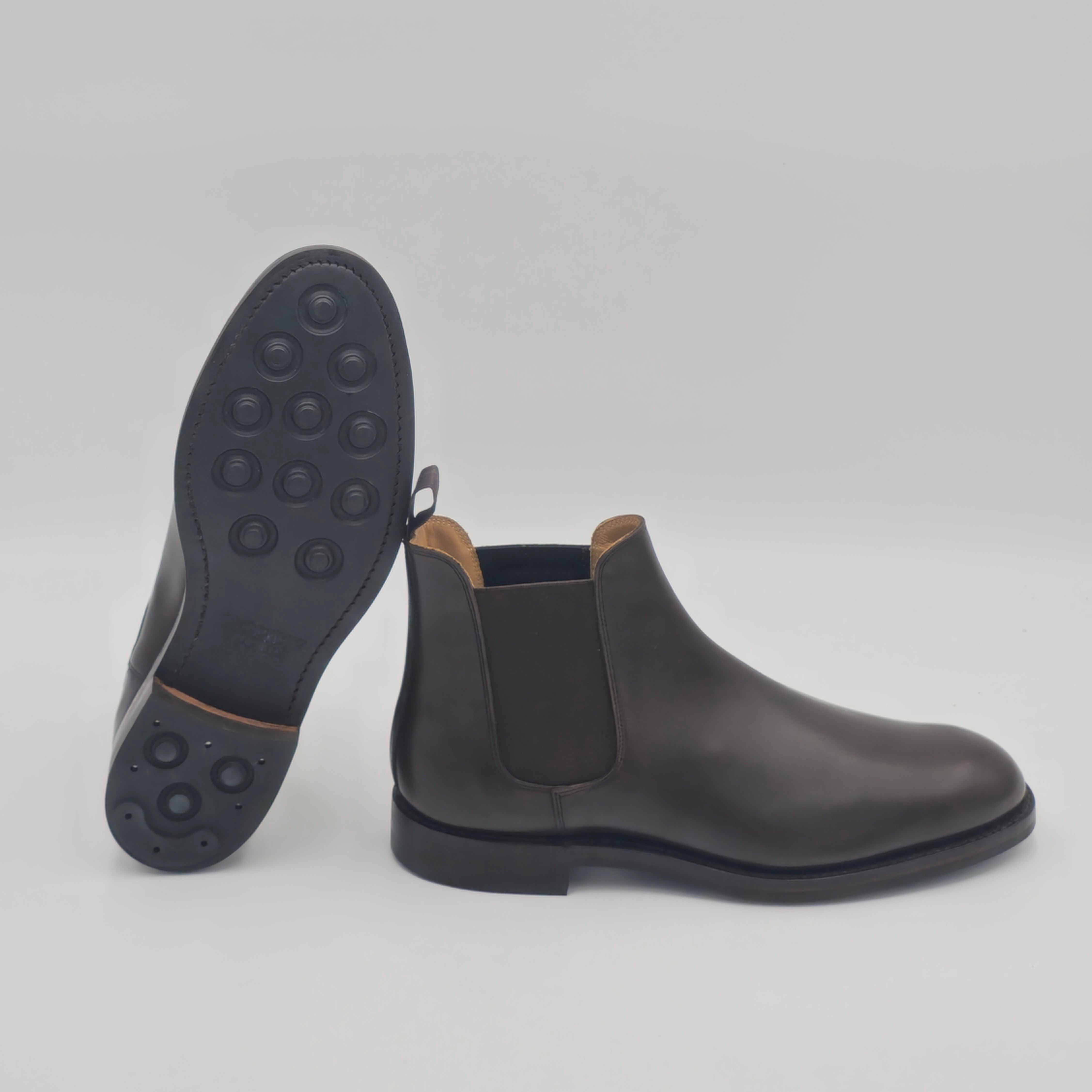 Crockett & Jones Chelsea 5 Wax Calf Donker Bruin