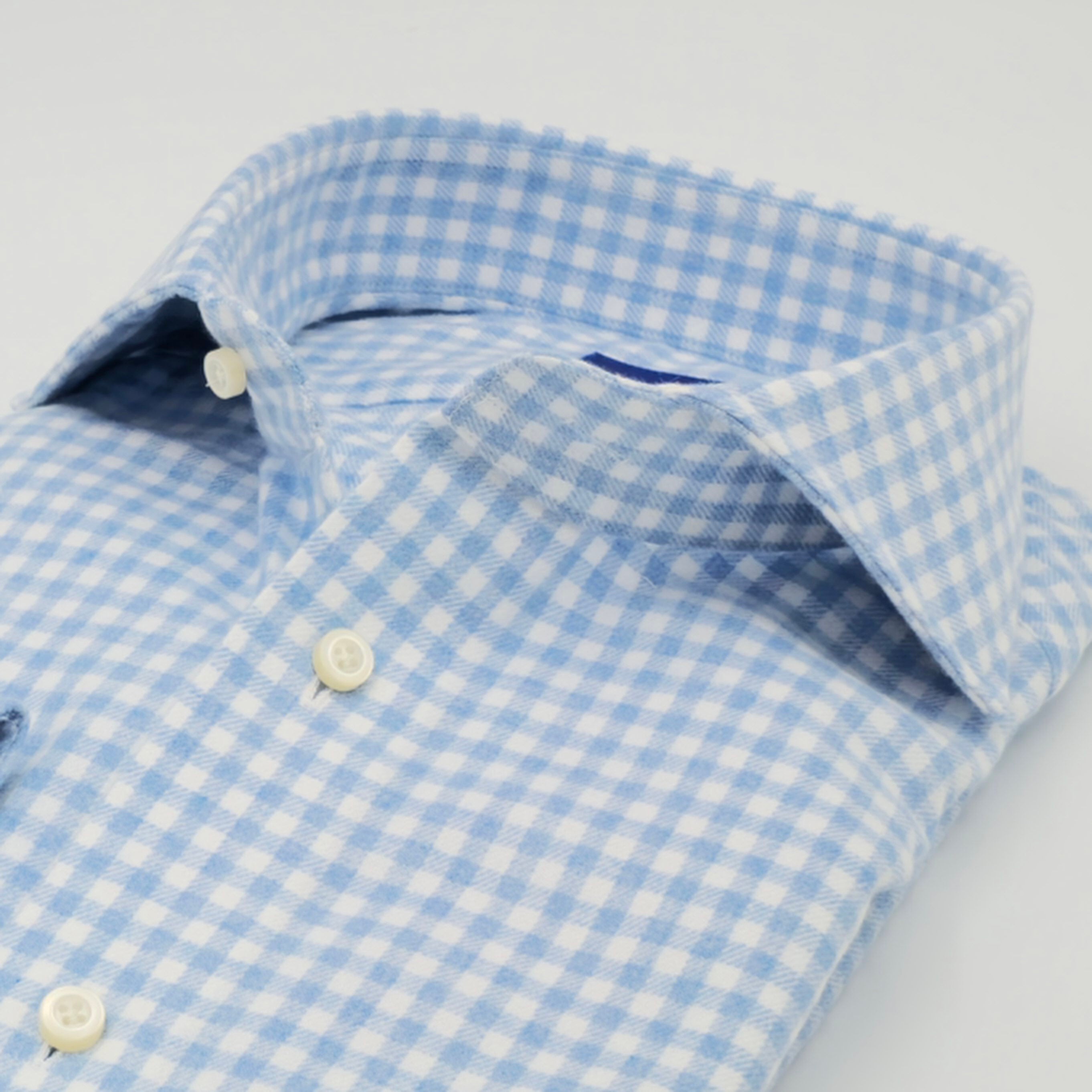 Cutaway MF Flannel Check Light Blue