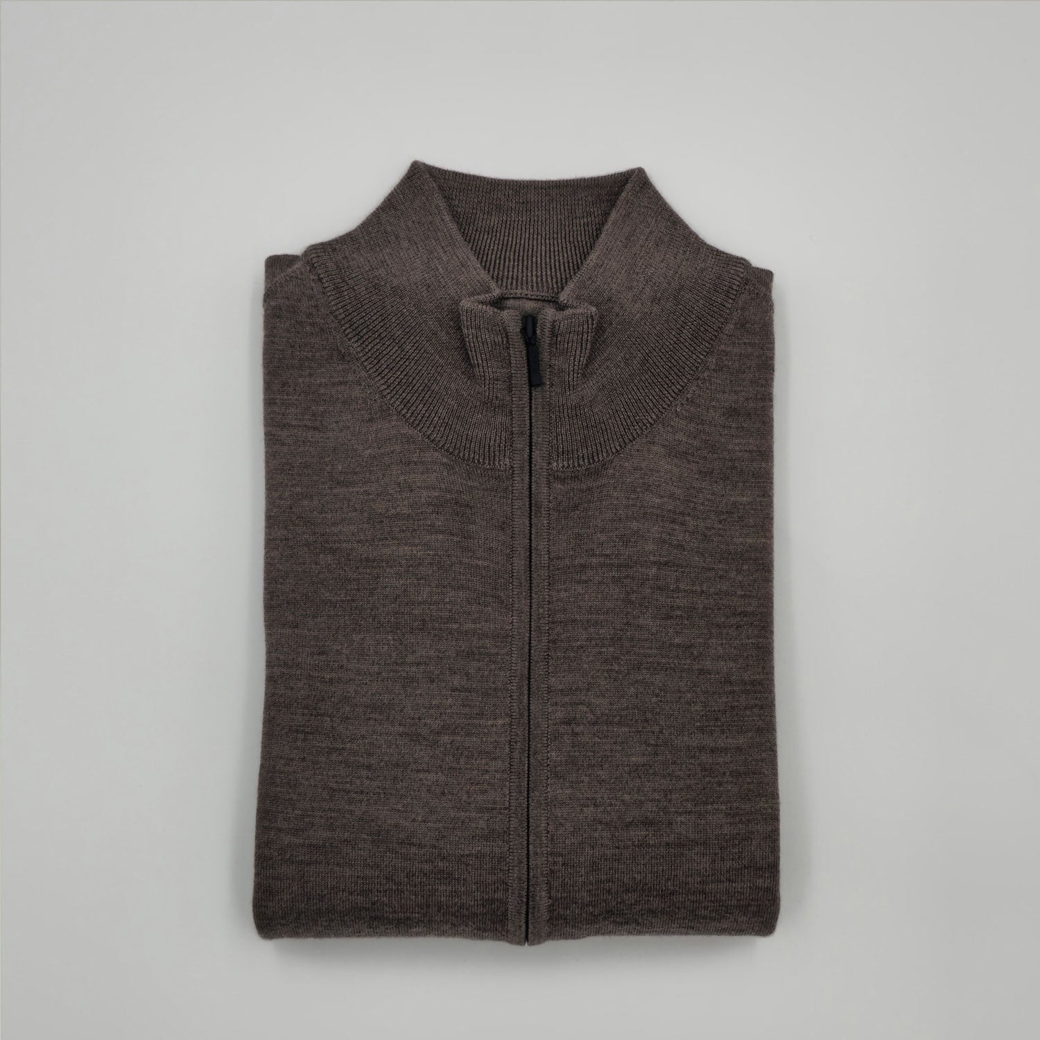 Full Zip Merino Taupe