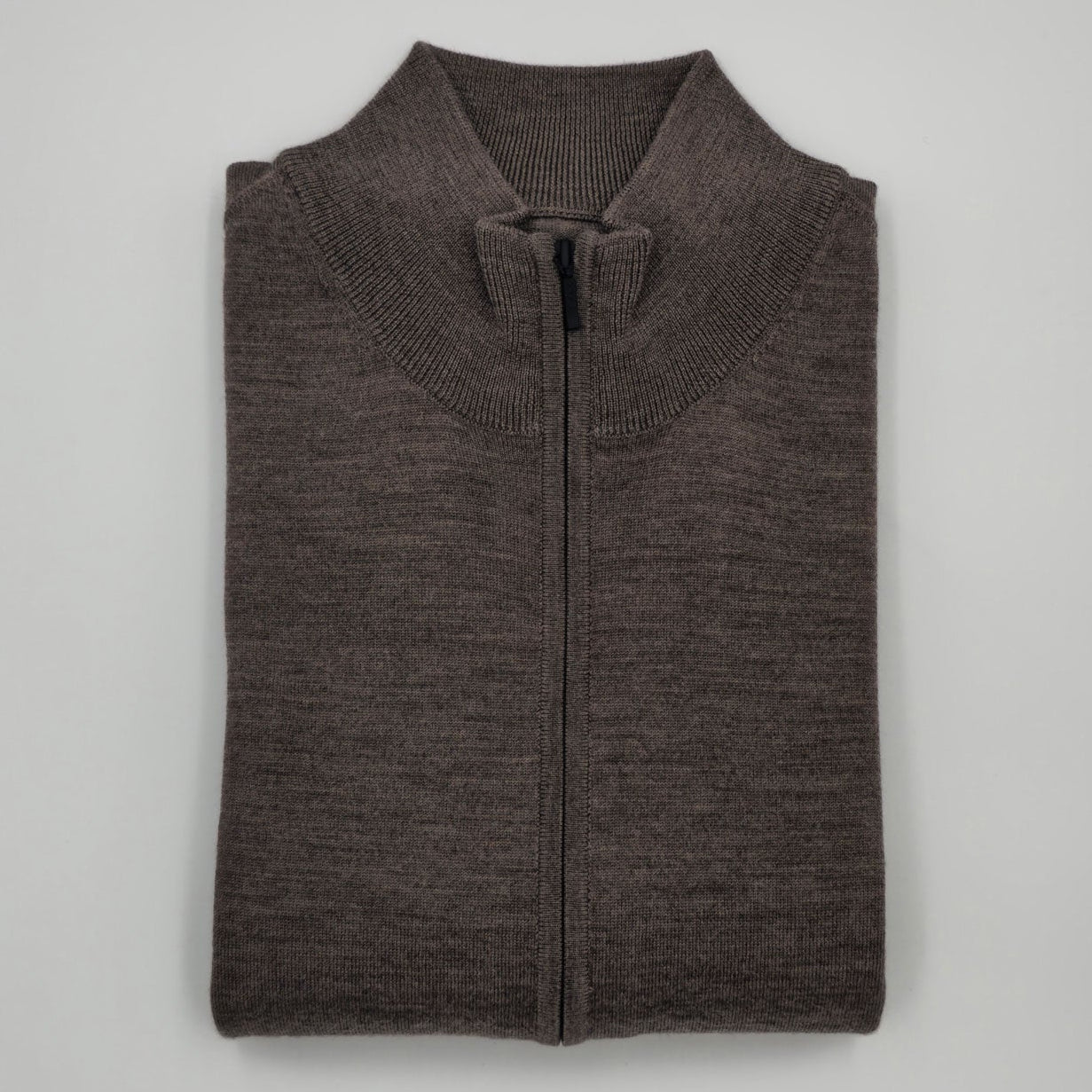 Full Zip Merino Taupe