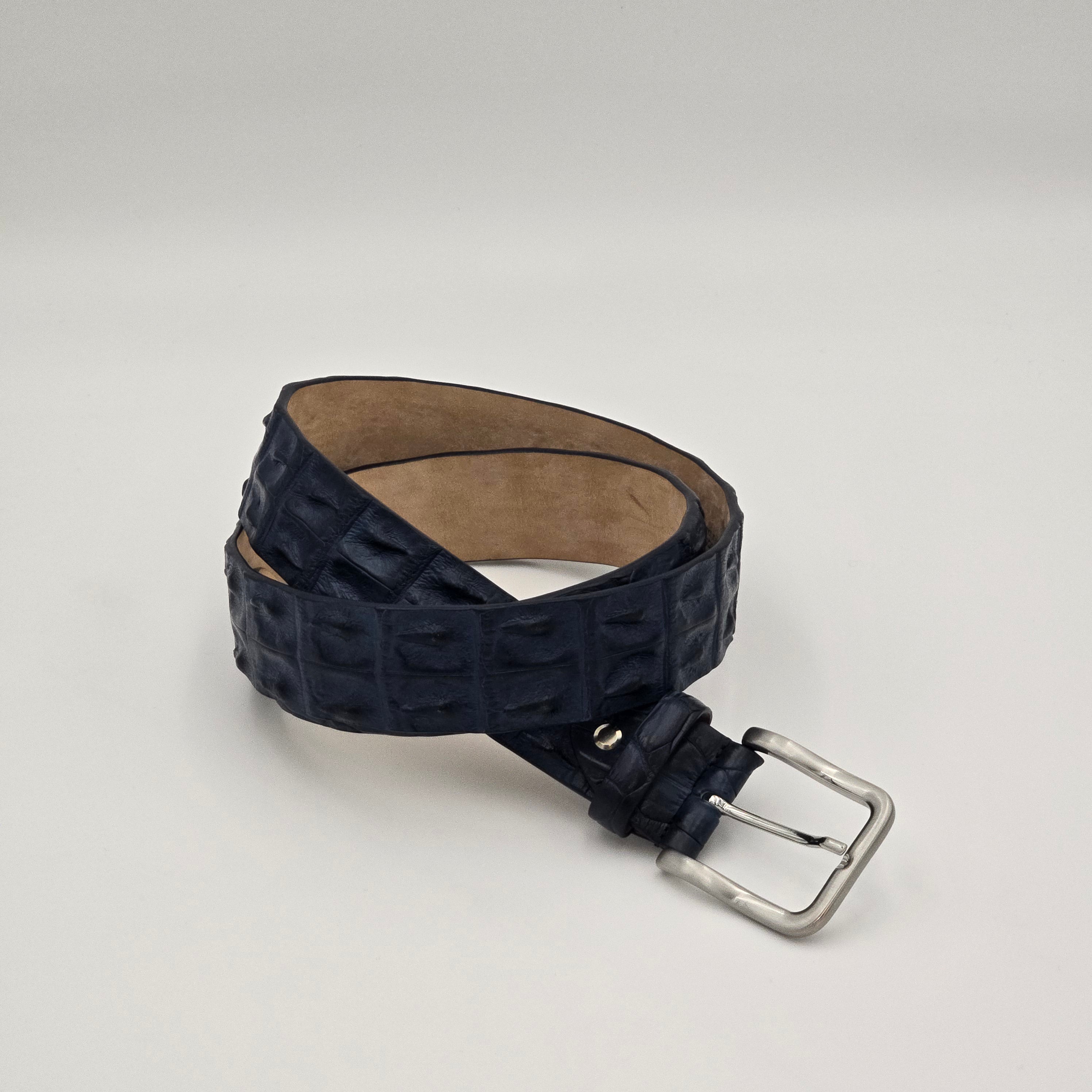 Belt Real Crocodile Blue
