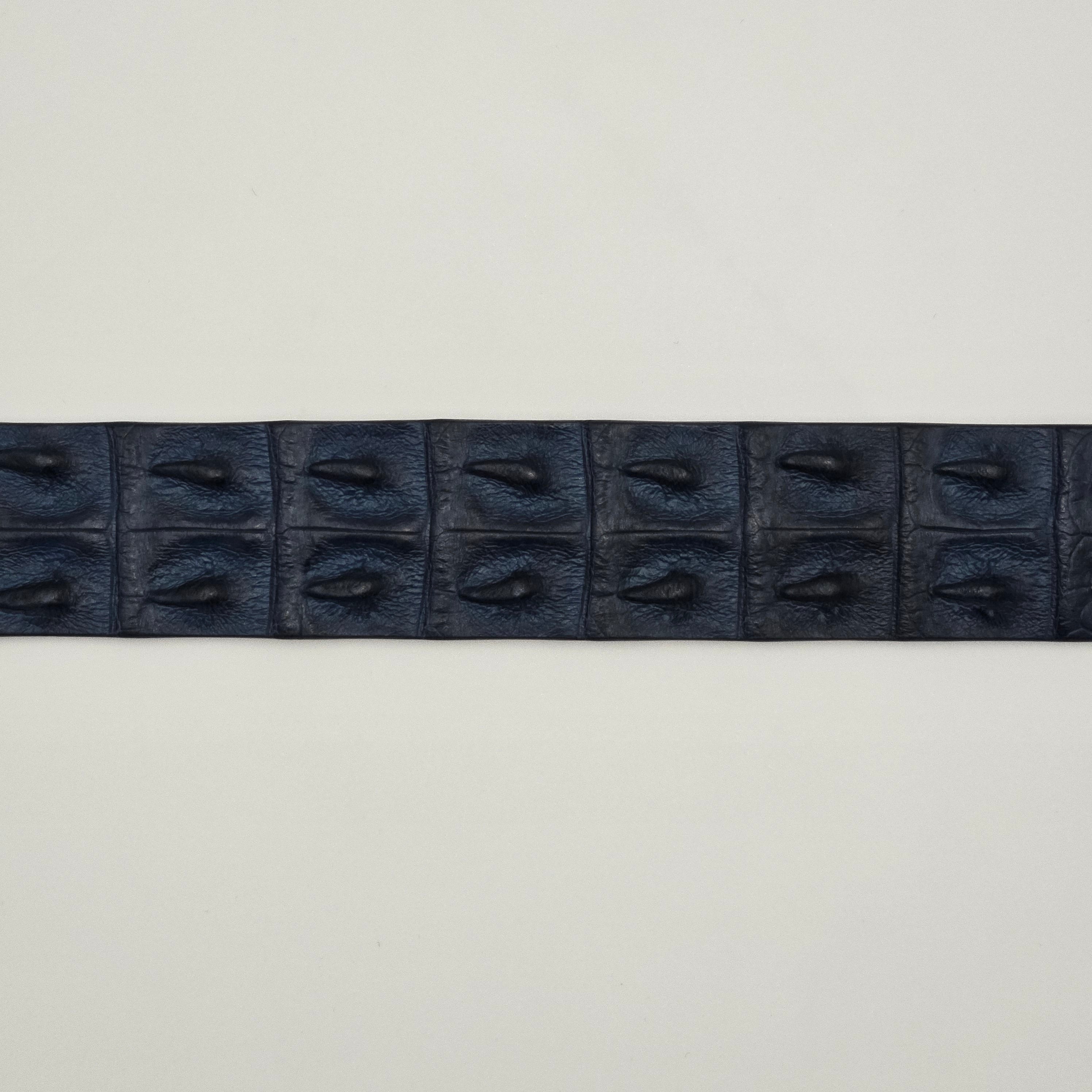 Belt Real Crocodile Blue