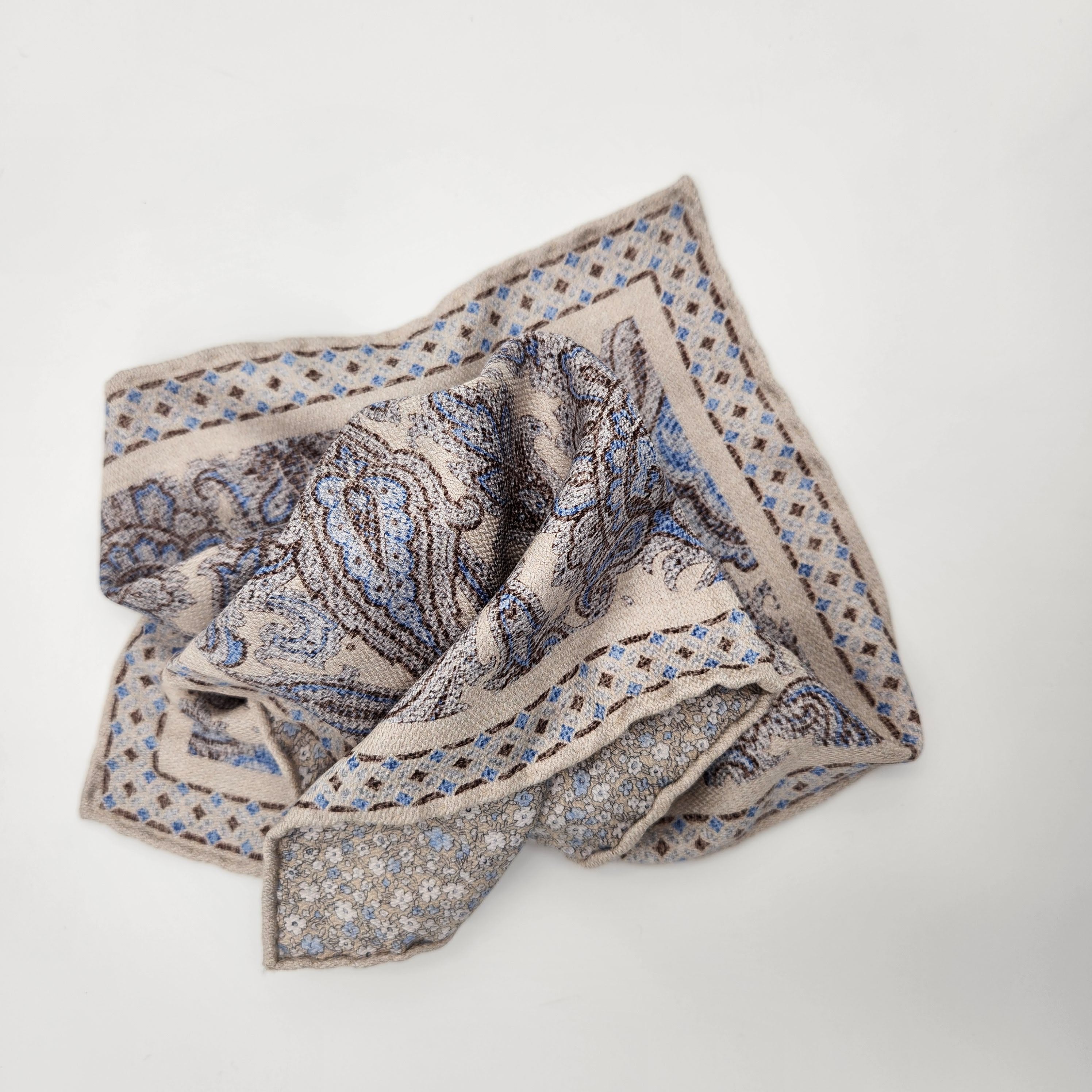 Pocket Square Matt Silk Julius Beige