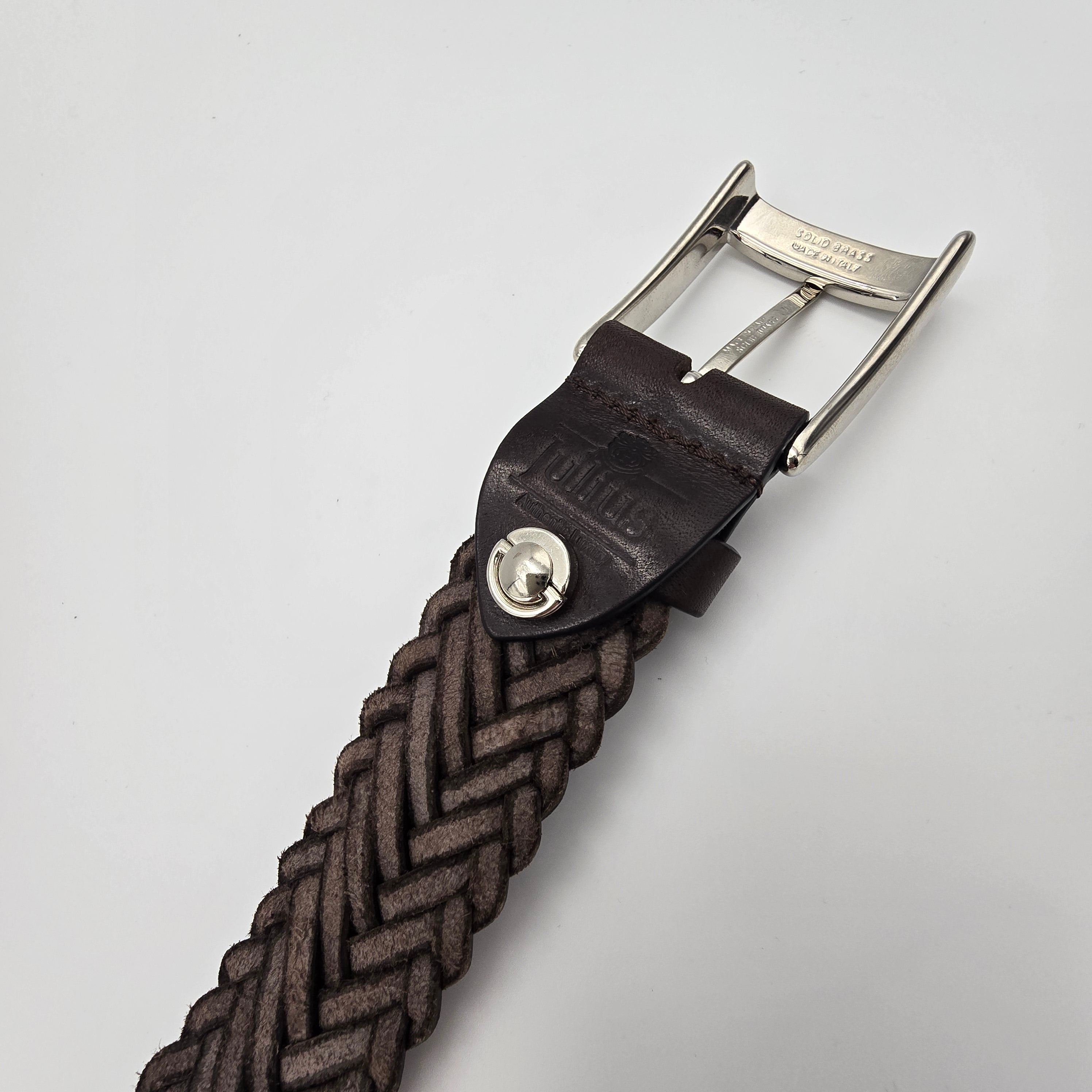 Belt Handwoven Intrecciato Dark Brown