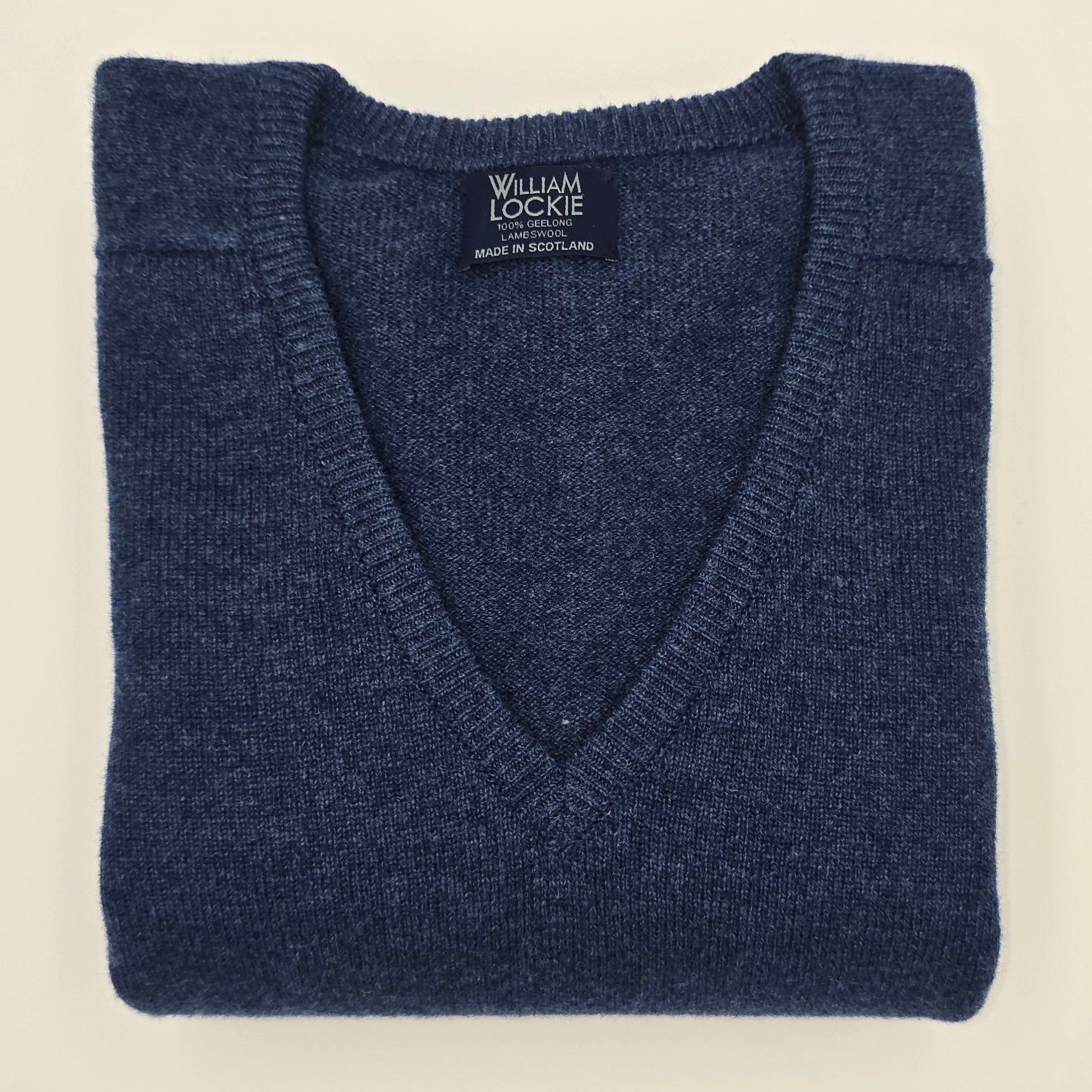 V-neck Lambswool Rhapsody Blue