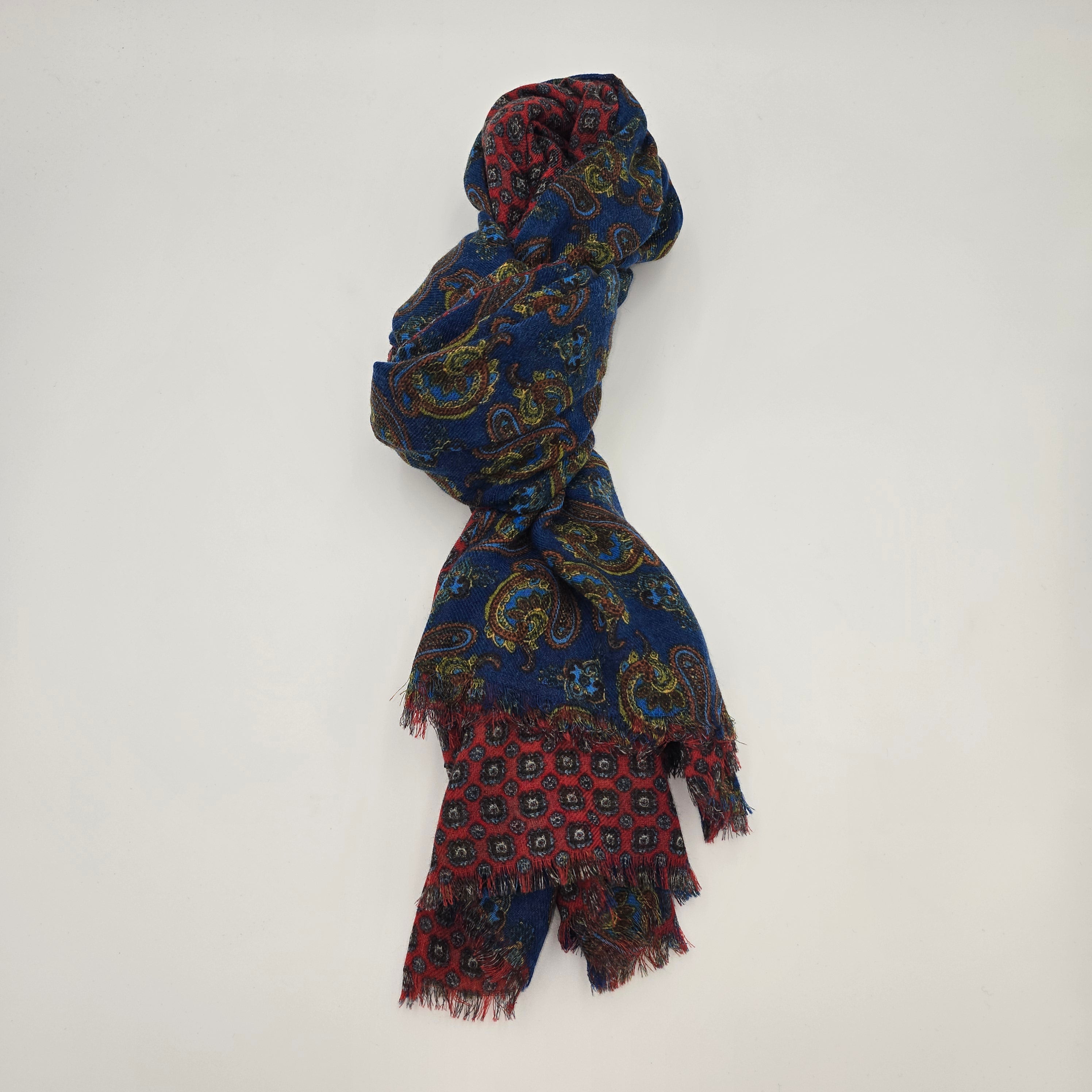 Scarf Wool Double Face Paisley