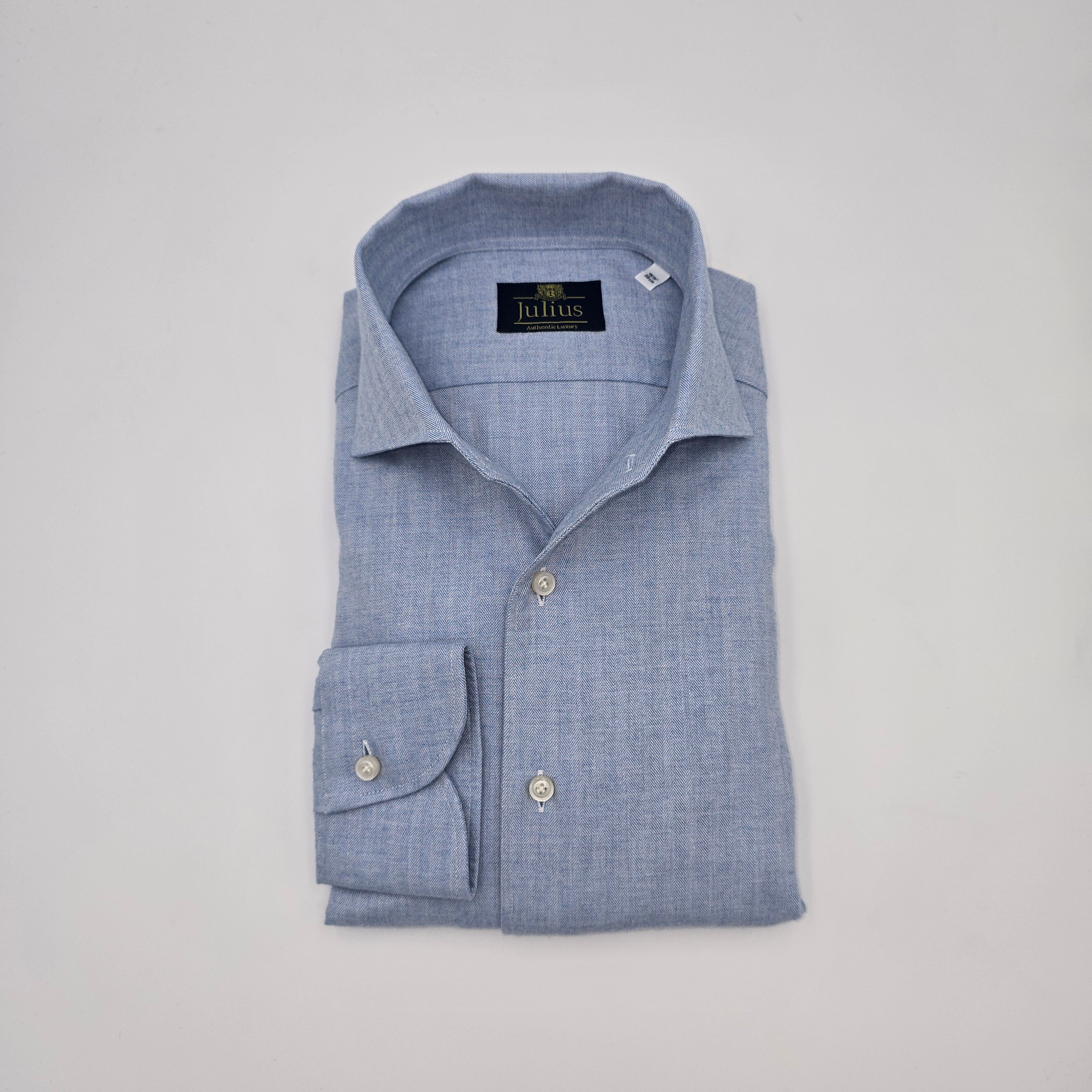 Hemd Soft Flannel Fischgrät Blau