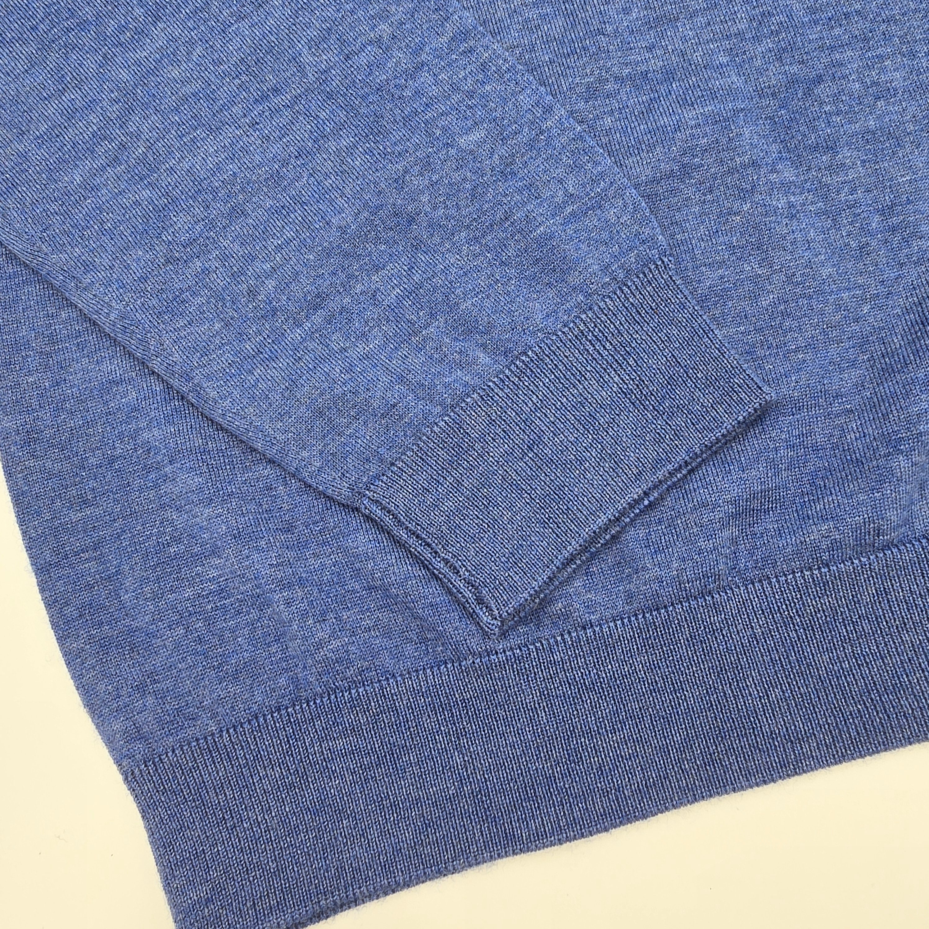 Longsleeve Polo Merino Blue Jeans