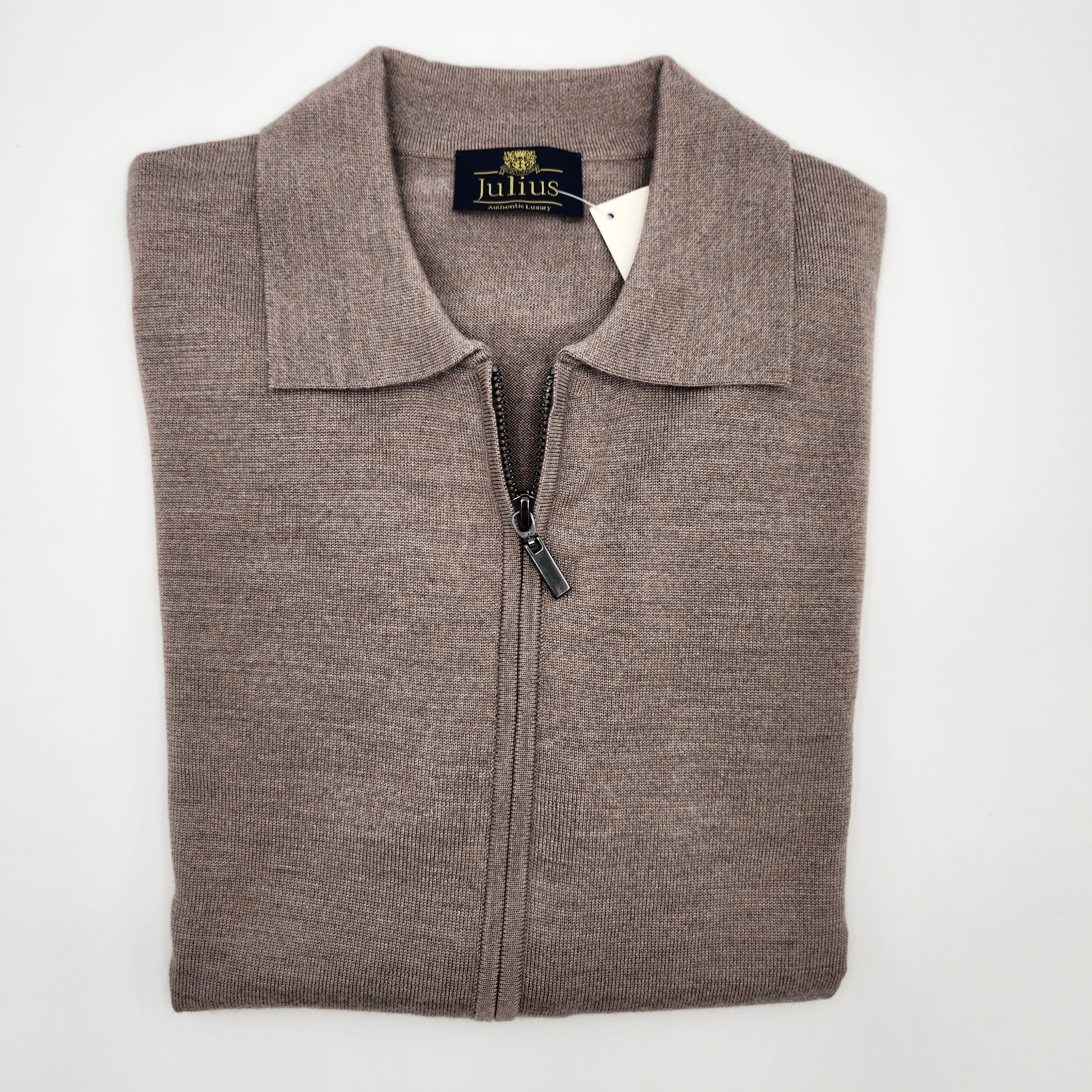 Cardigan Two-Way Zip with Pockets Clay