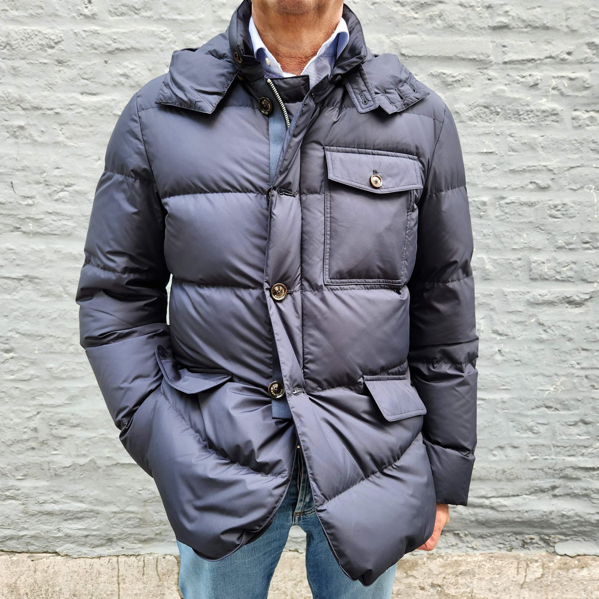 Casual Down Jacket Navy