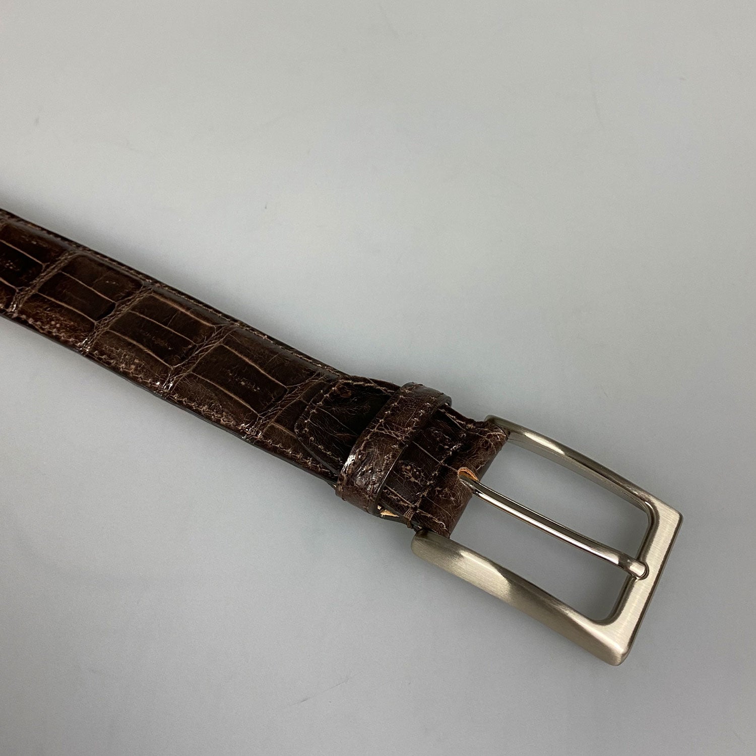 Belt Caiman Croco Brown