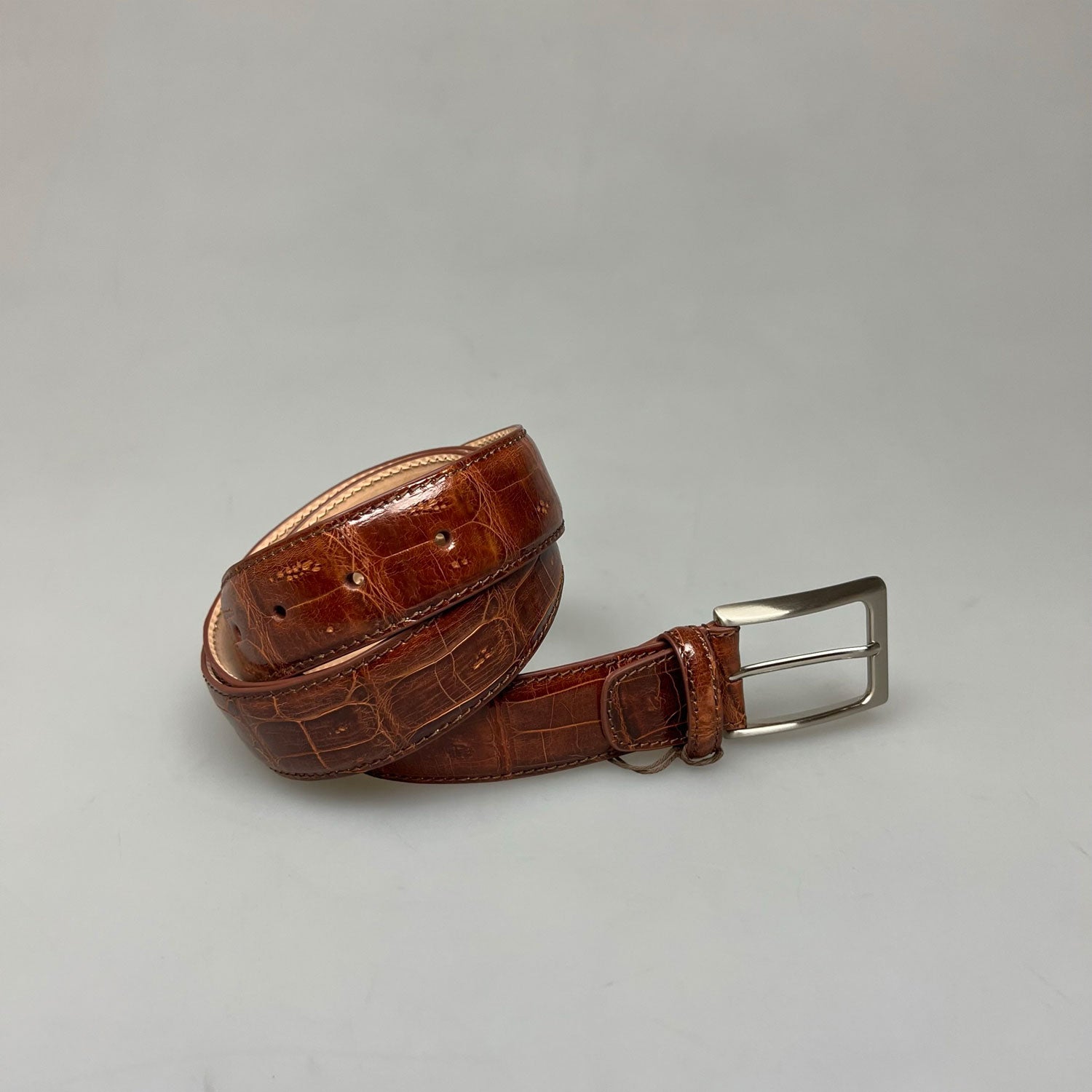 Belt Caiman Croco Cognac