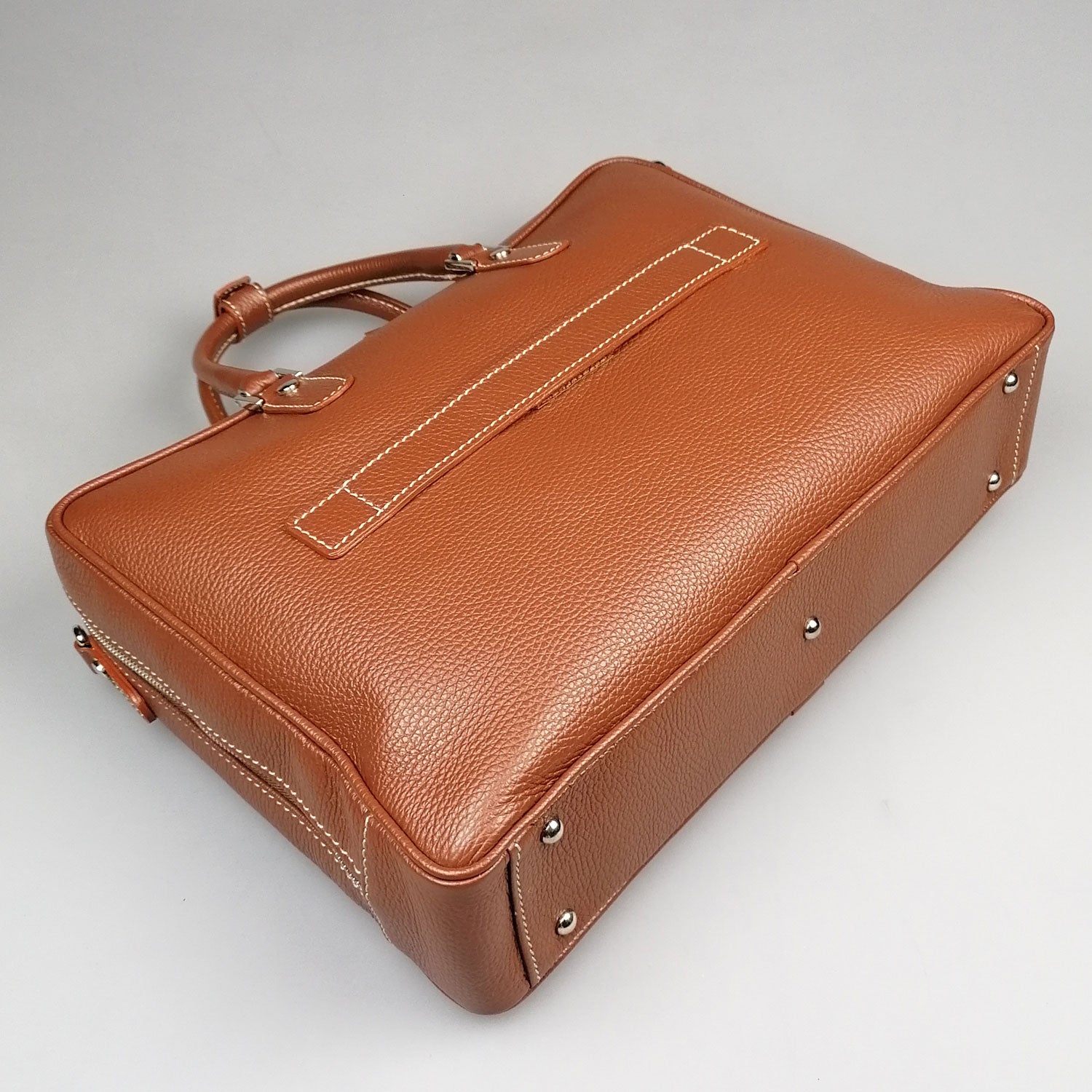 Business Bag Grain Leather One Mid Brown
