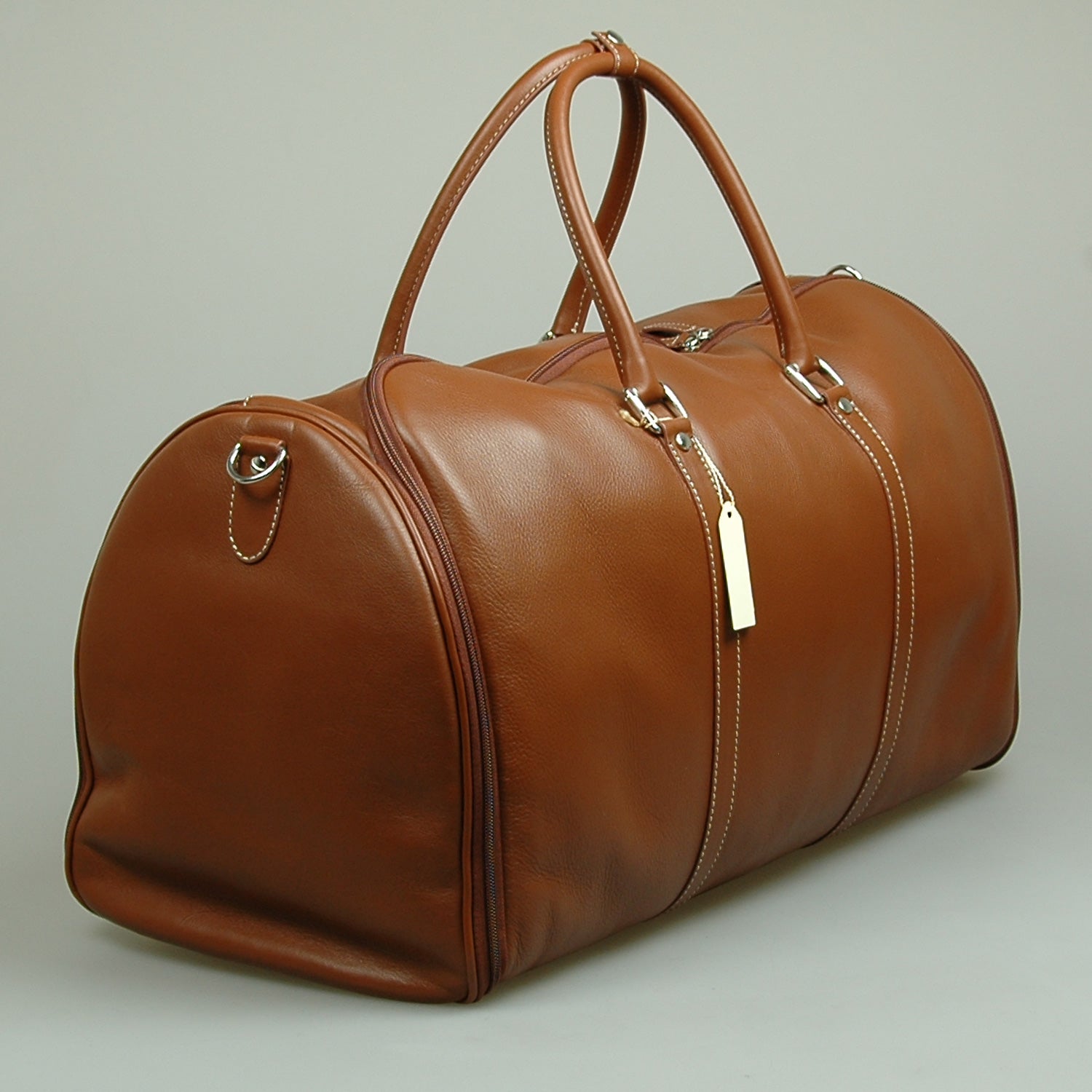 Garment Bag Grain Leather Dark Brown