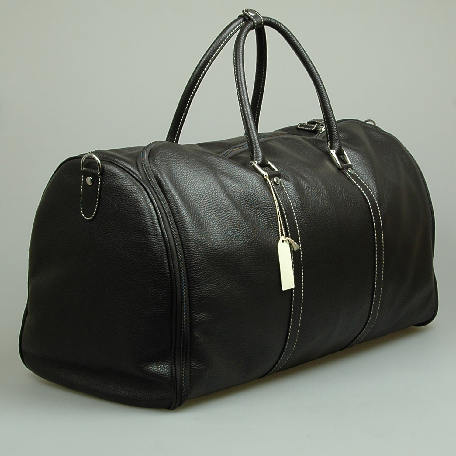 Garment Bag Grain Leather Dark Brown