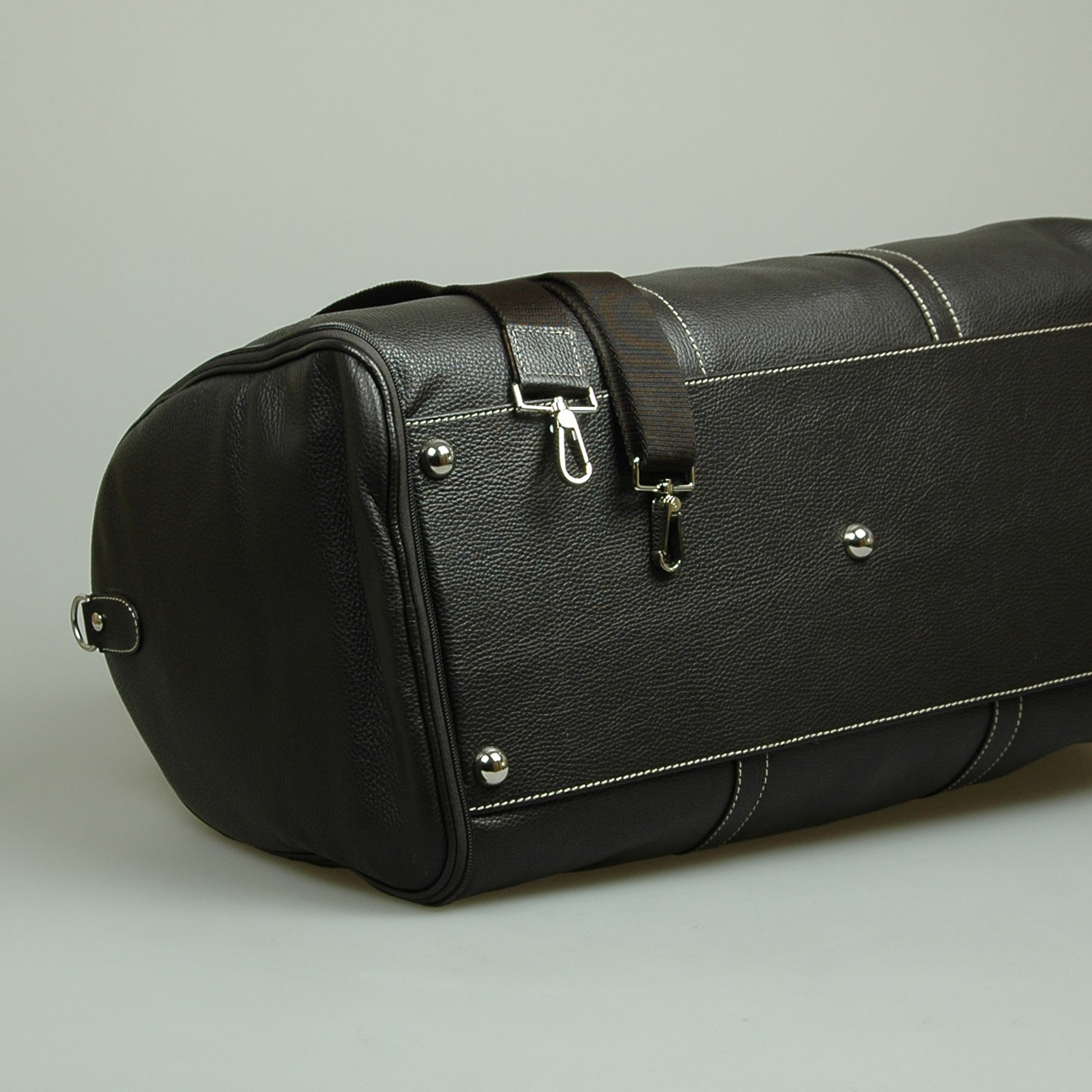 Garment Bag Grain Leather Dark Brown