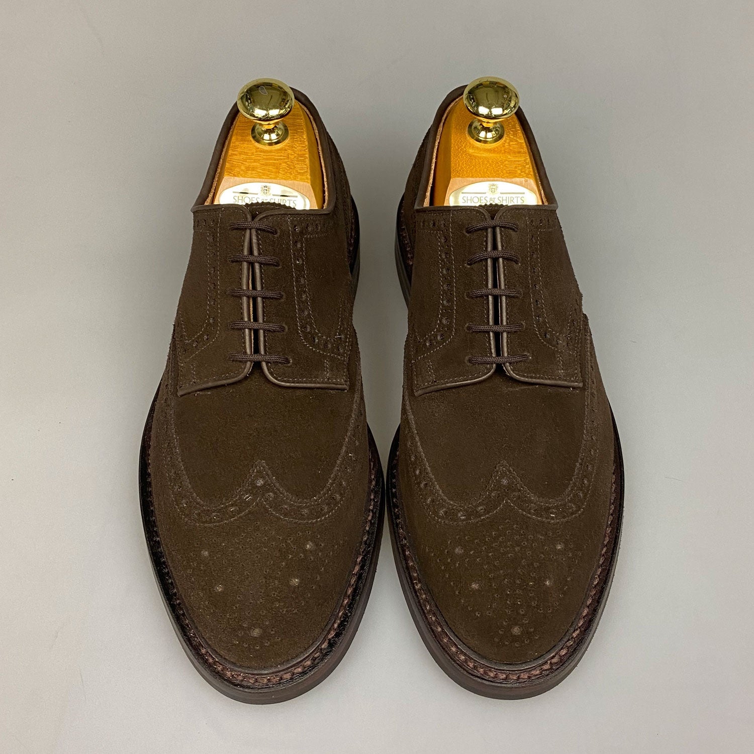 Crockett & Jones Pembroke Suede Dainite Donker Bruin