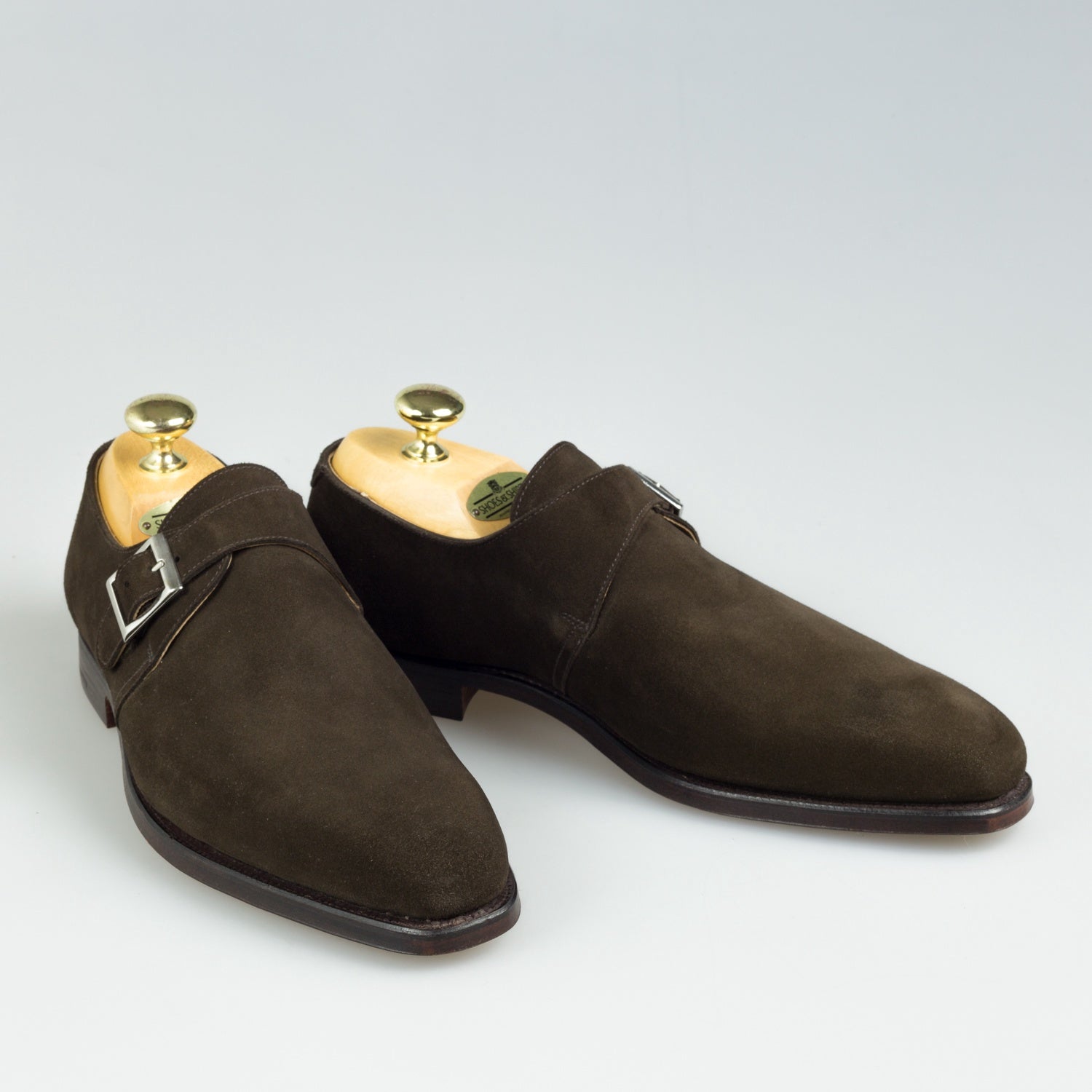 Crockett & Jones Monkton Calf Suede Donker Bruin
