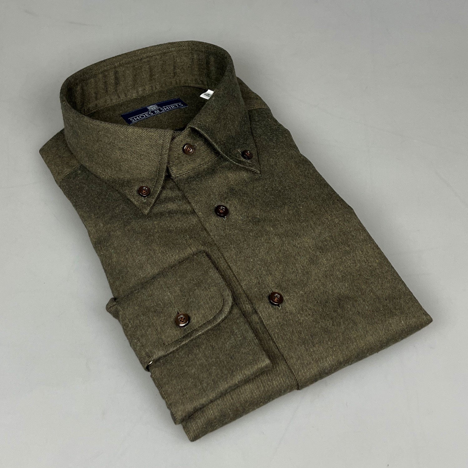 Julius Button Down Flannel Groen