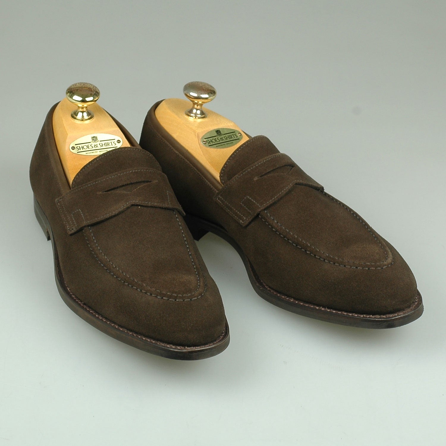 Crockett & Jones Sydney Loafer Suede Donker Bruin