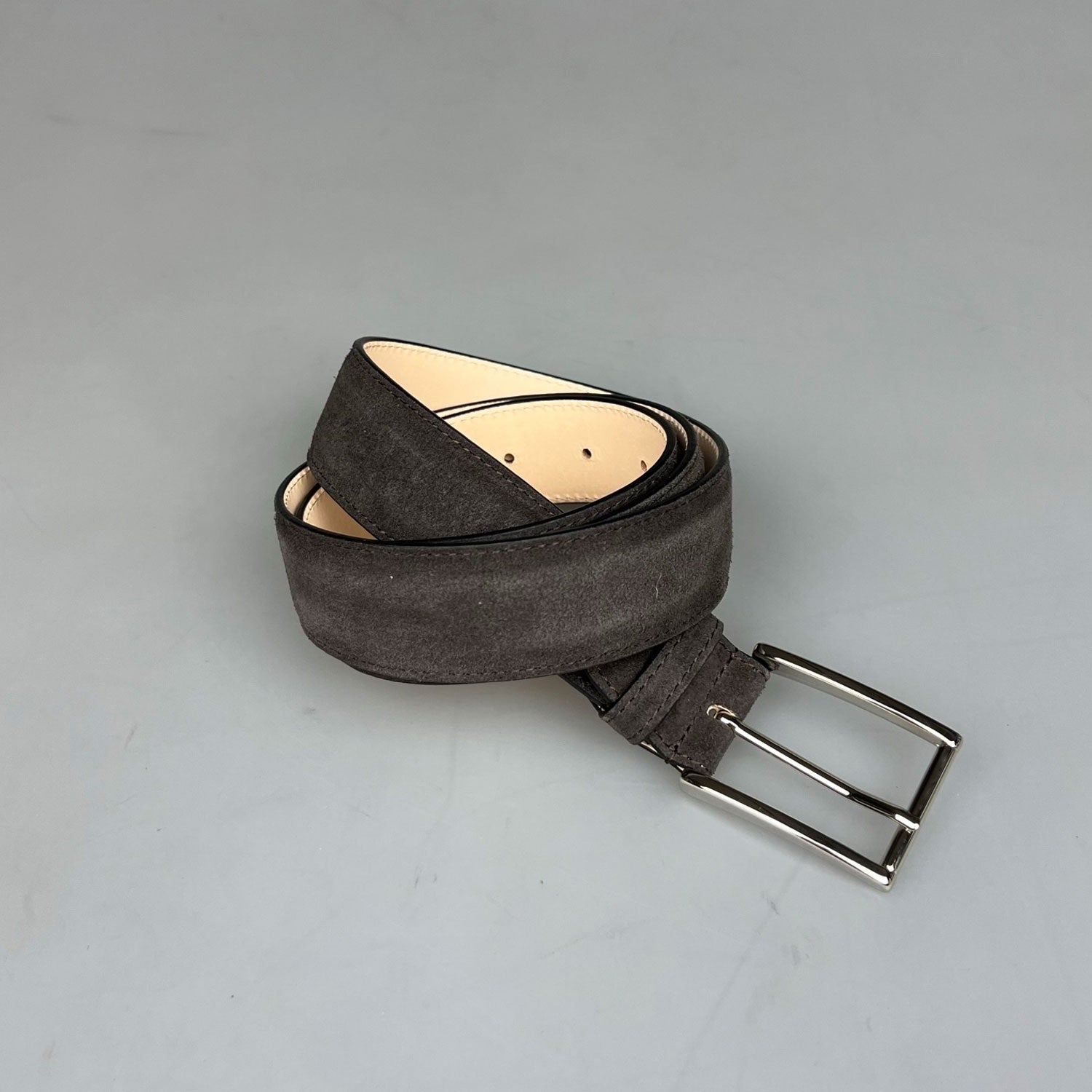 Julius Belt Calf Suede Donker Bruin