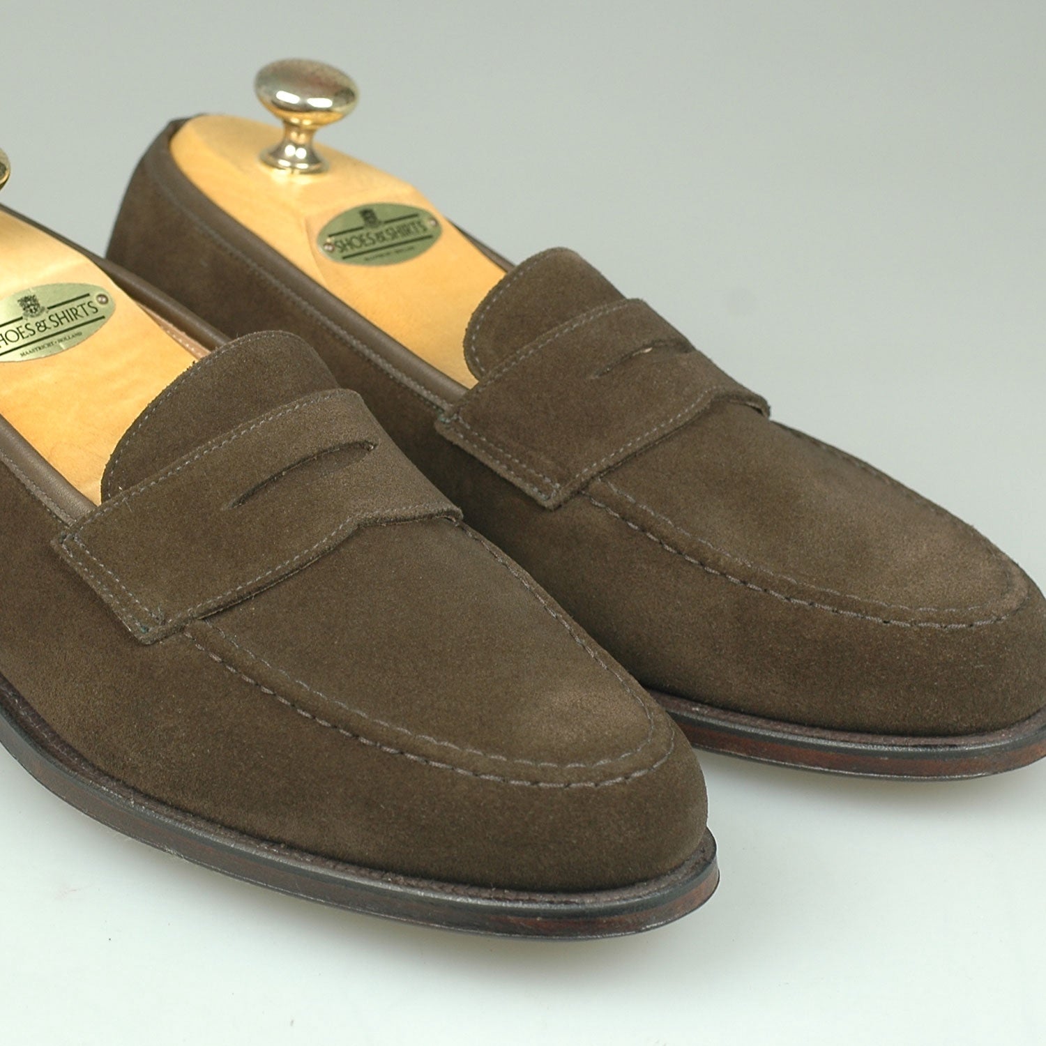 Crockett & Jones Boston Suede Donker Bruin