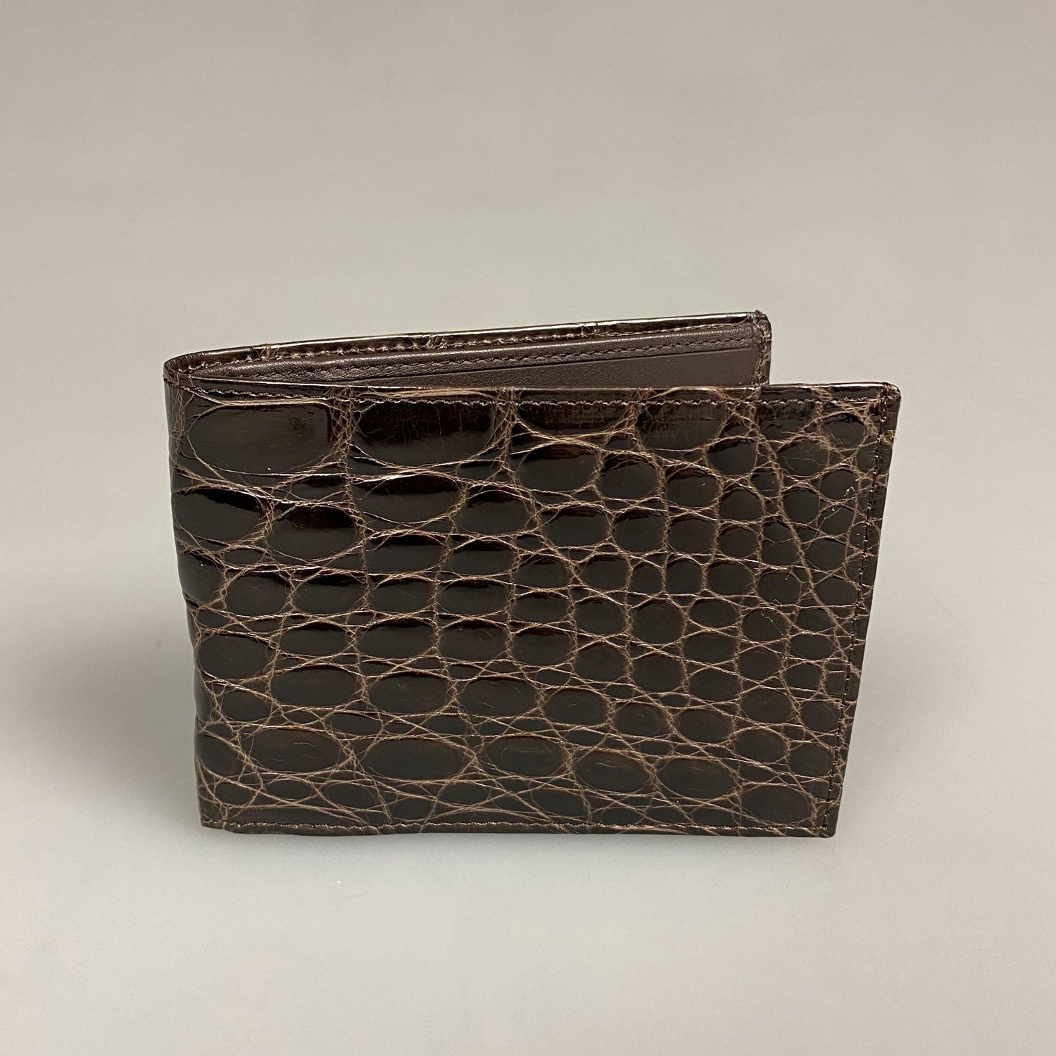 Julius Wallet Real Croco Bruin