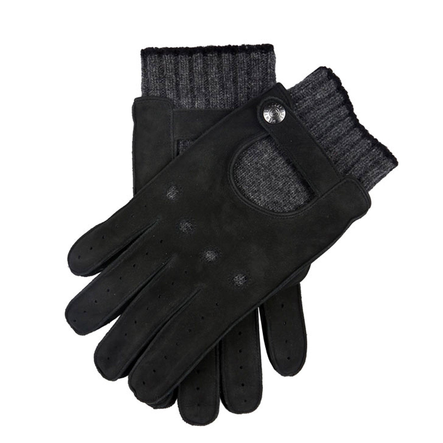 Dents Nubuck Waterresistant Gloves Zwart