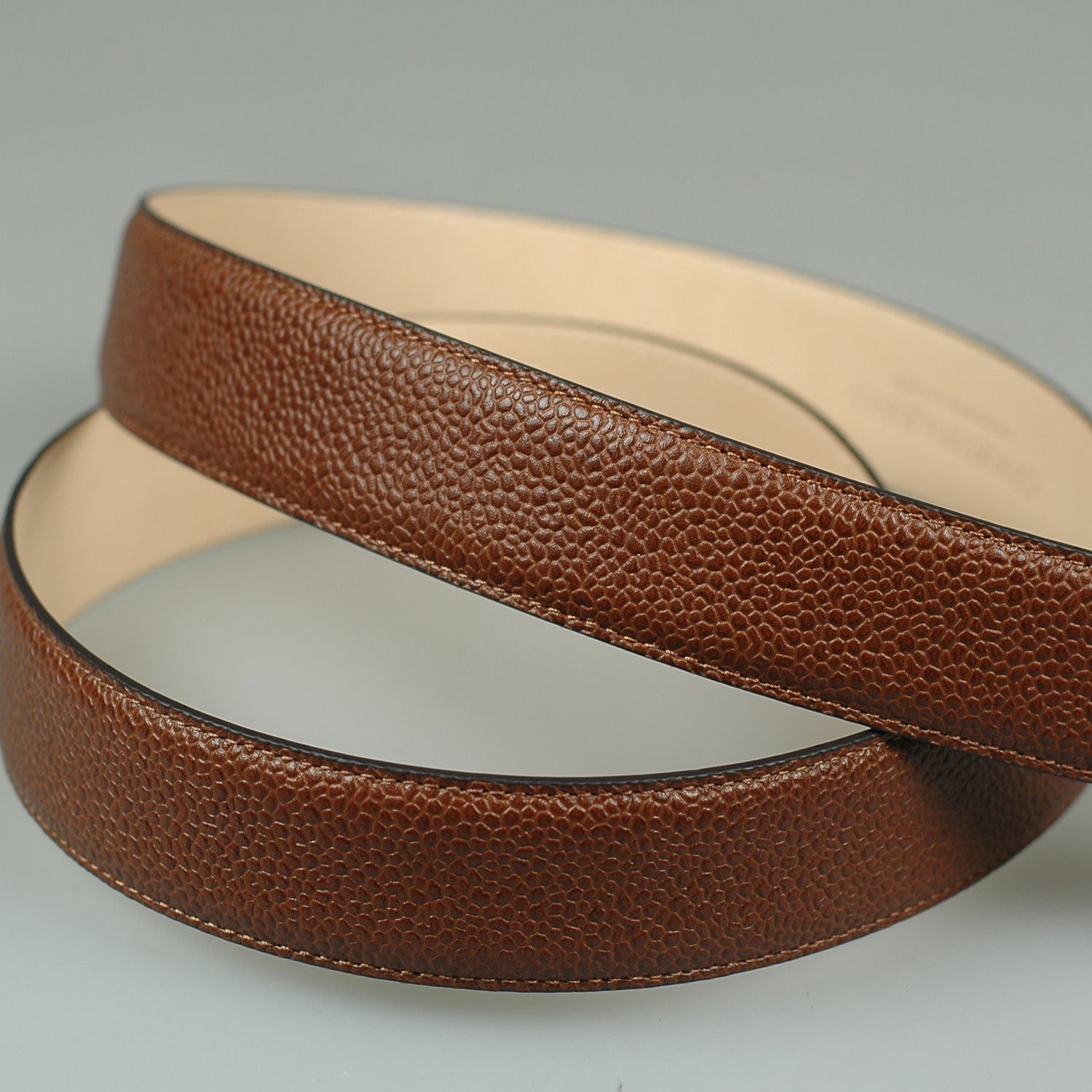 Crockett & Jones Belt Tan Scotch Grain Mid Bruin