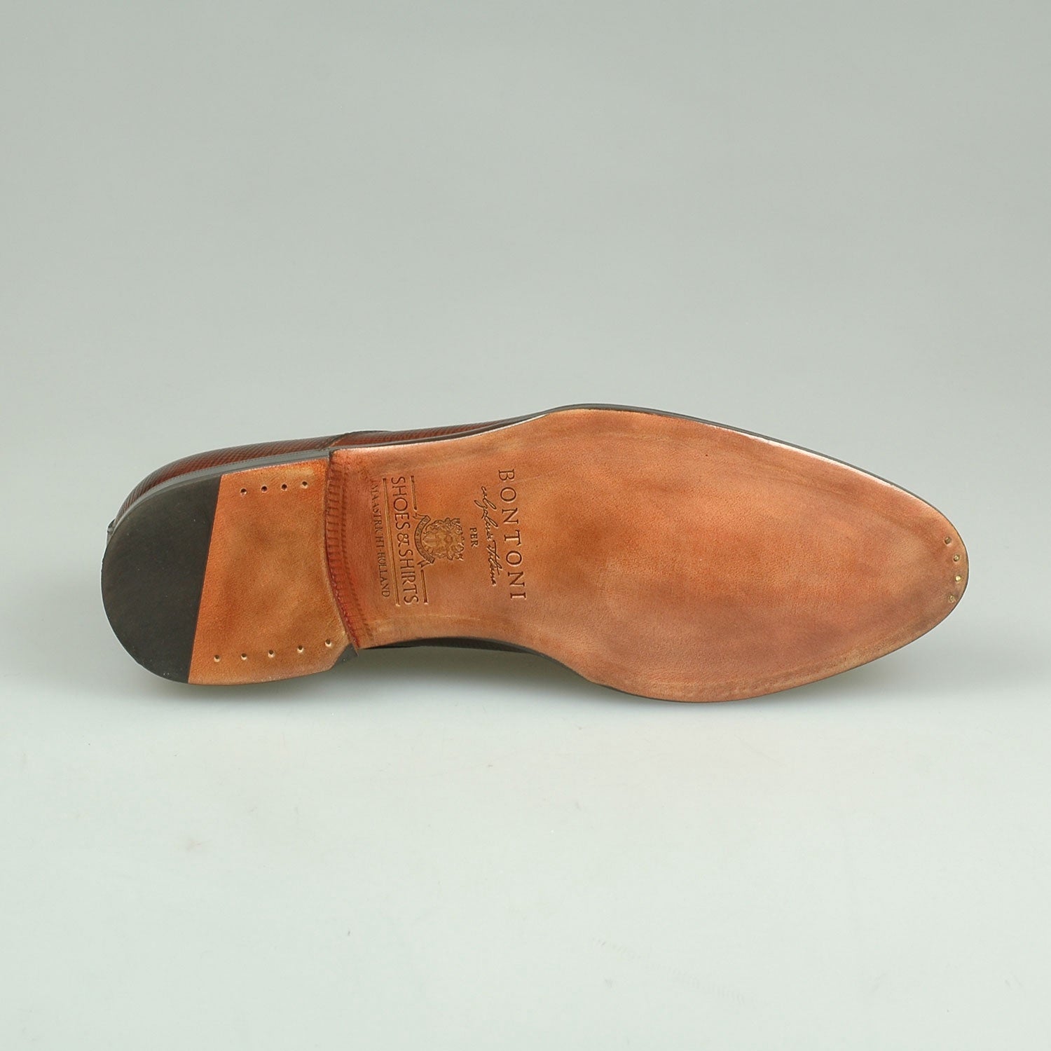 Bontoni Quasimodo Hatch Grain Limited Burgundy