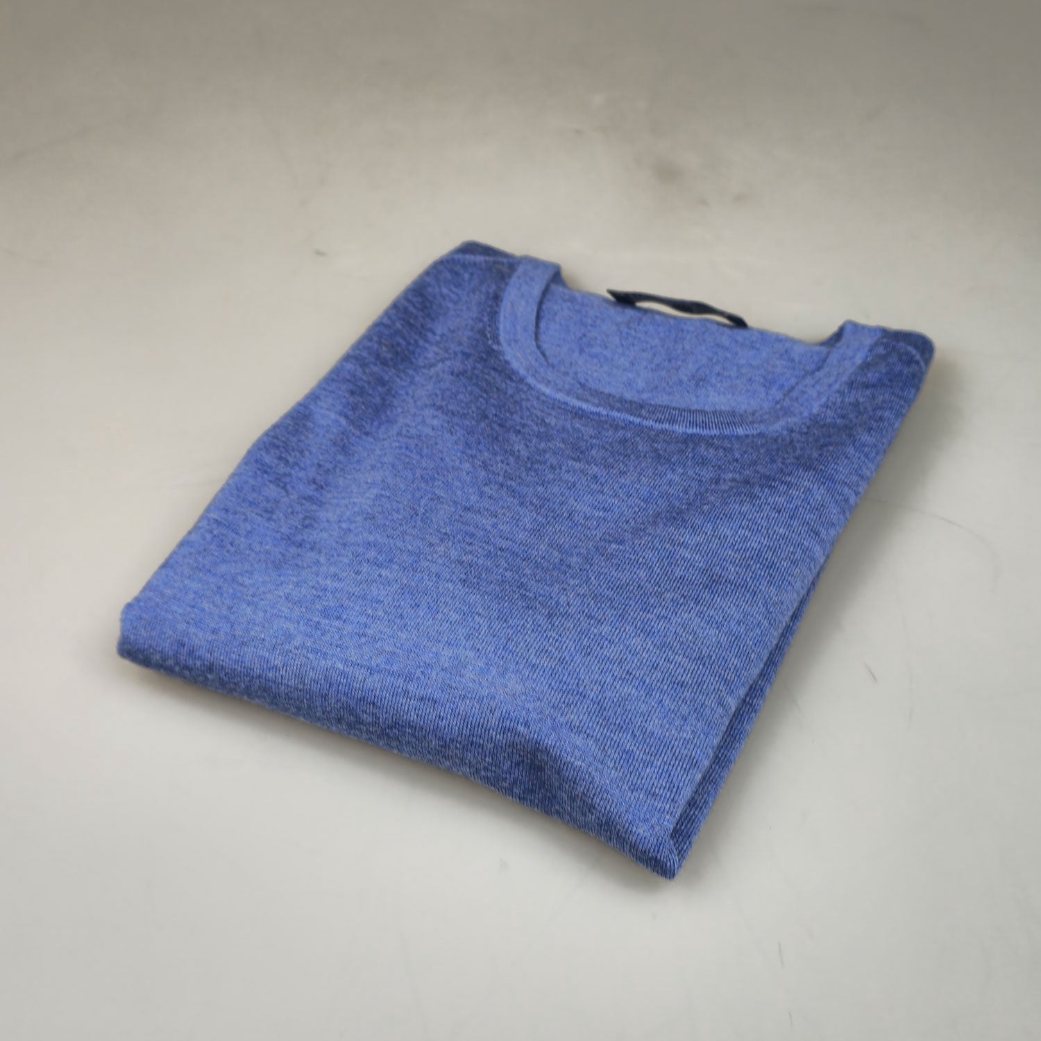 Julius O-Neck Merino Sweater Jeans Blauw