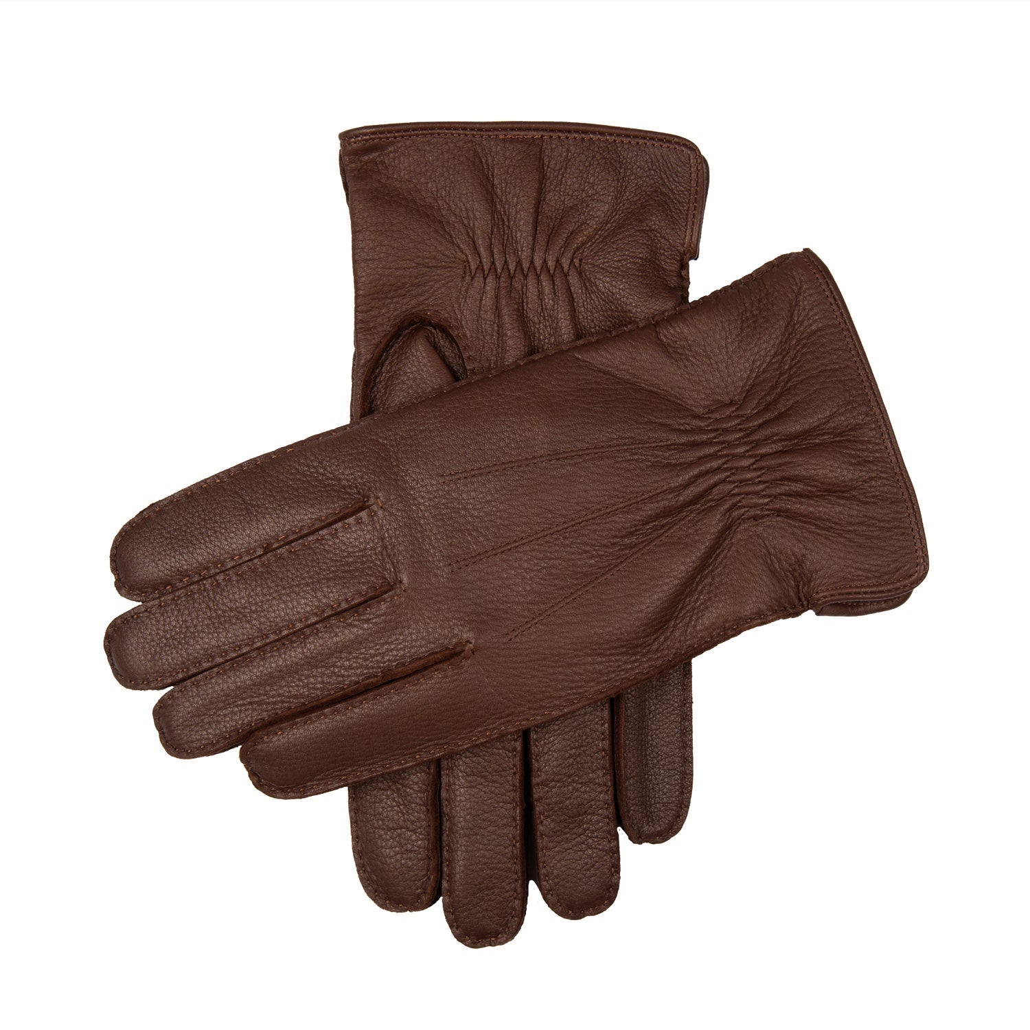 Dents Glove deerskin handsewn Mid Bruin