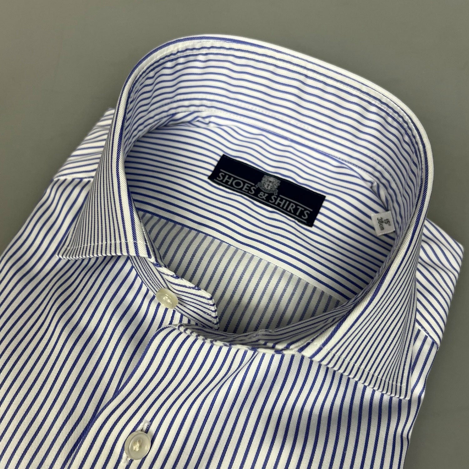 Julius Cutaway MF Twill Stripe Blauw