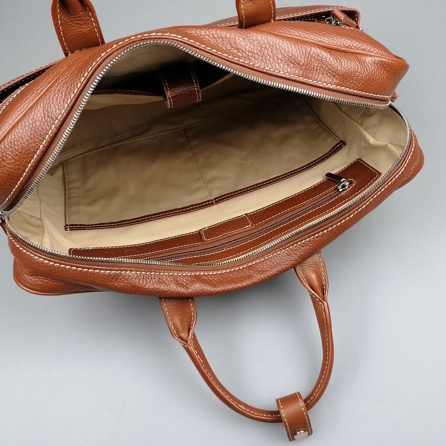 Julius Cartella Briefcase frontzips Donker Bruin