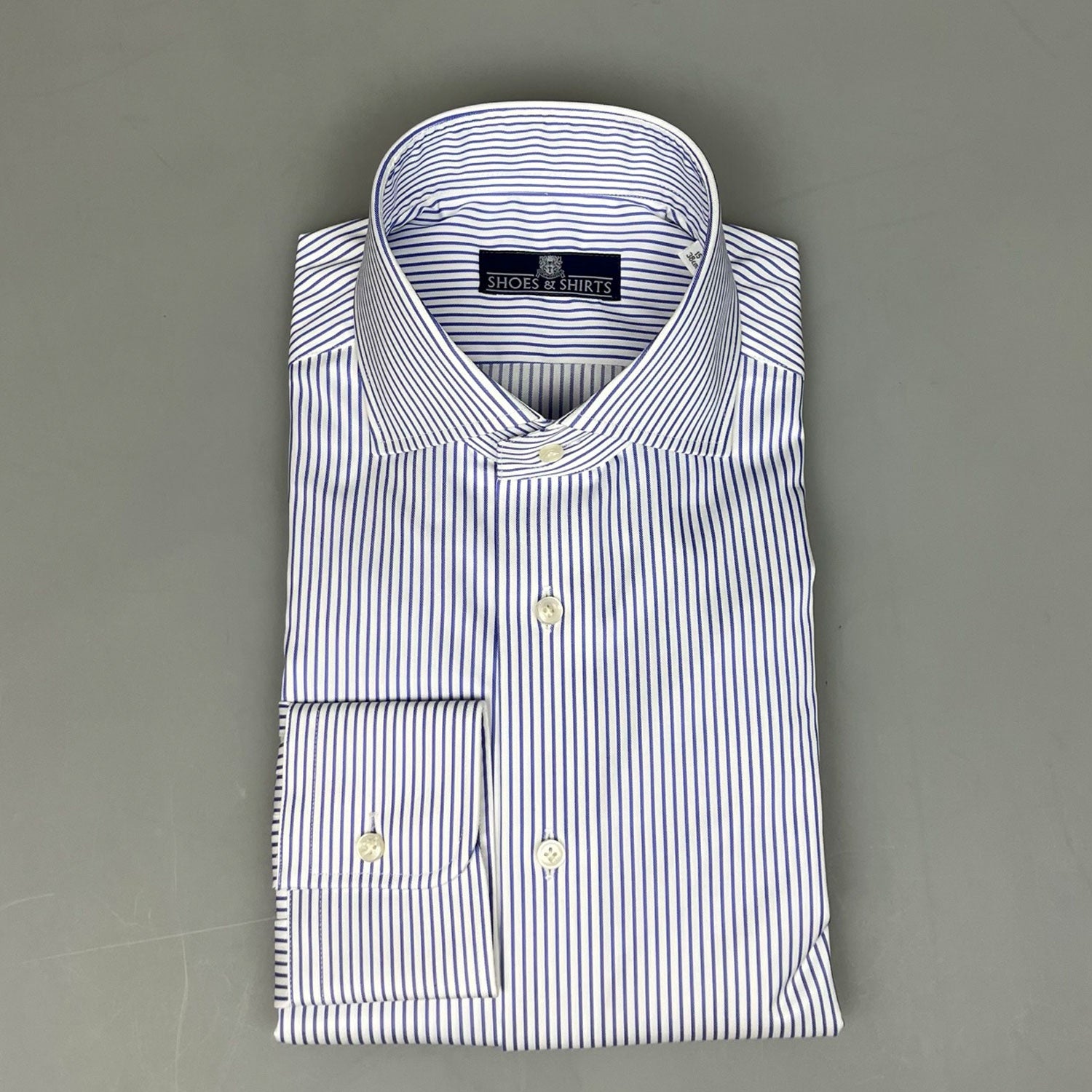 Julius Cutaway MF Twill Stripe Blauw