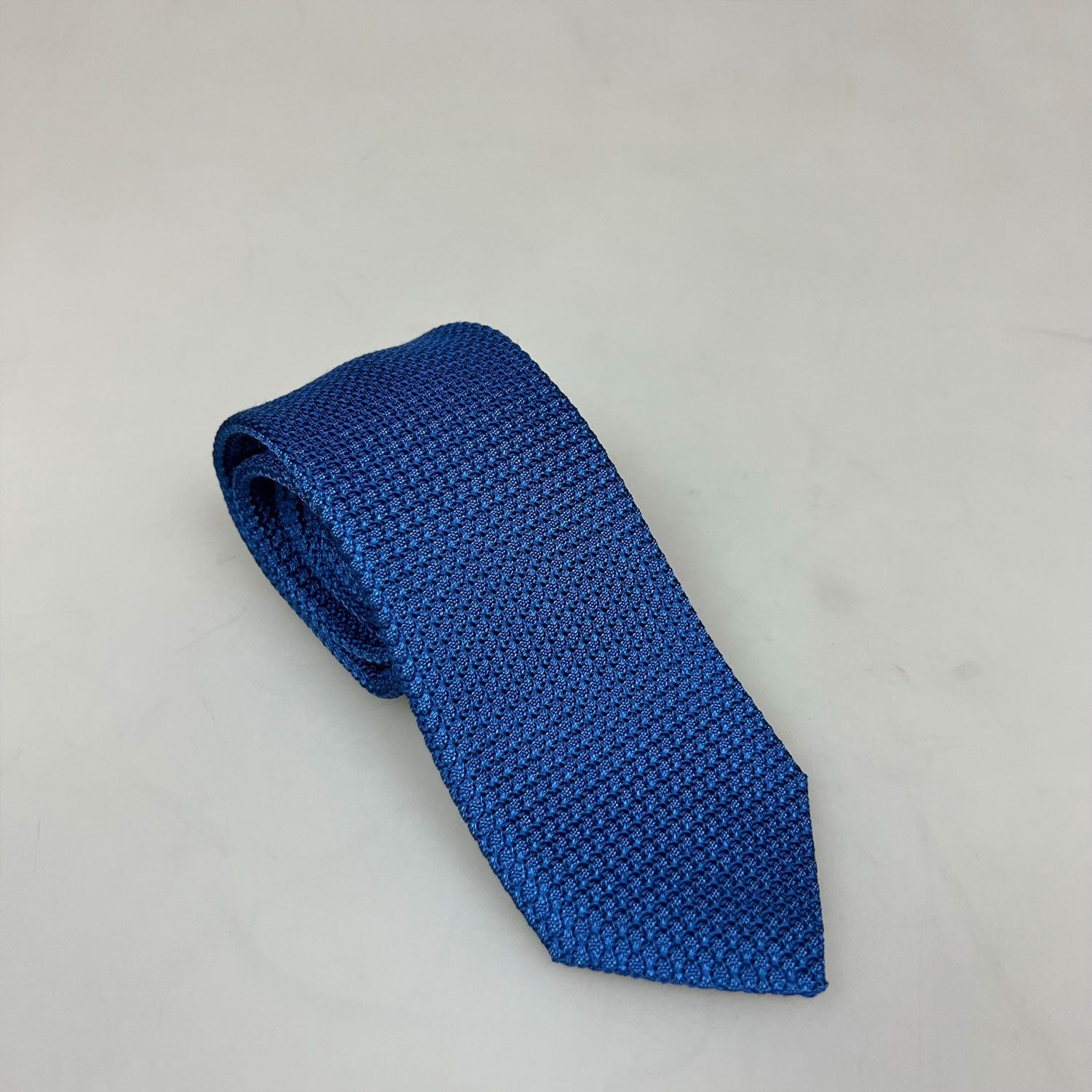 Julius Tie Silk Luxe Weave Blauw