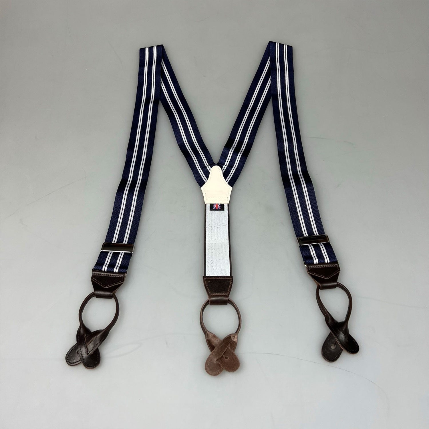 Albert Thurston Braces Stripes White