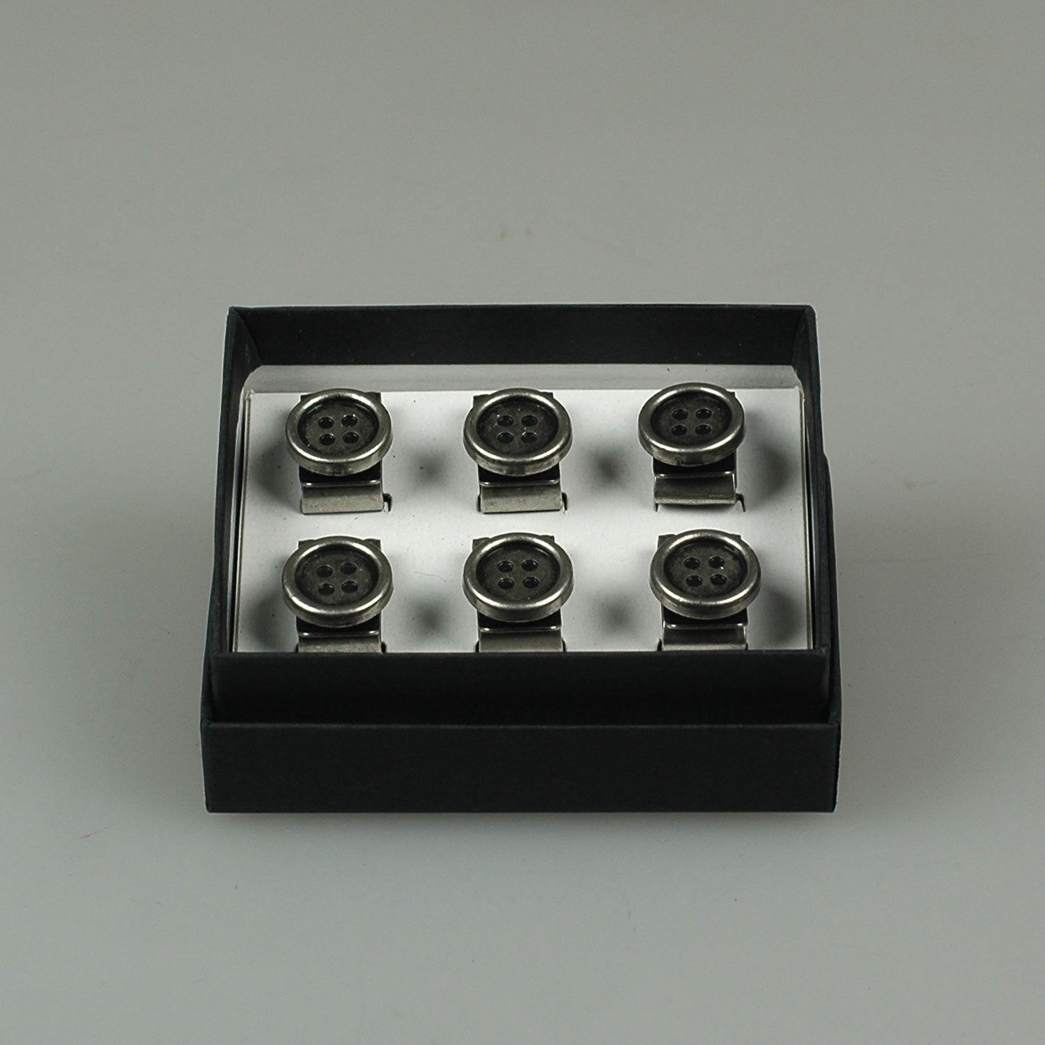Albert Thurston Clip on Buttons Braces Zilver