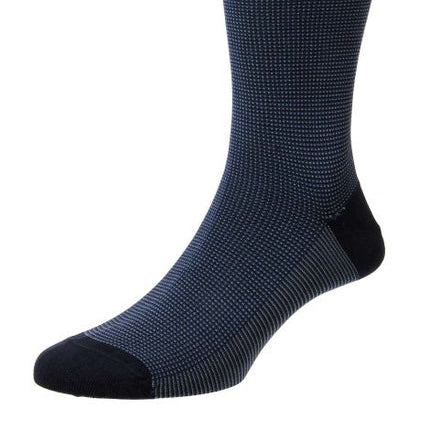 Sock Birdseye Cotton Navy