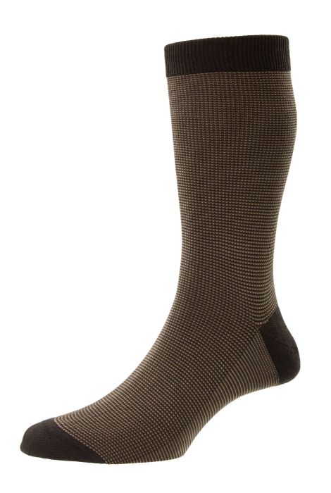 Sock Birdseye Cotton Brown