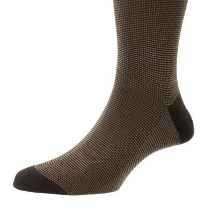 Sock Birdseye Cotton Brown