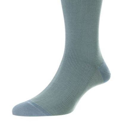 Sock Birdseye Cotton Light Blue