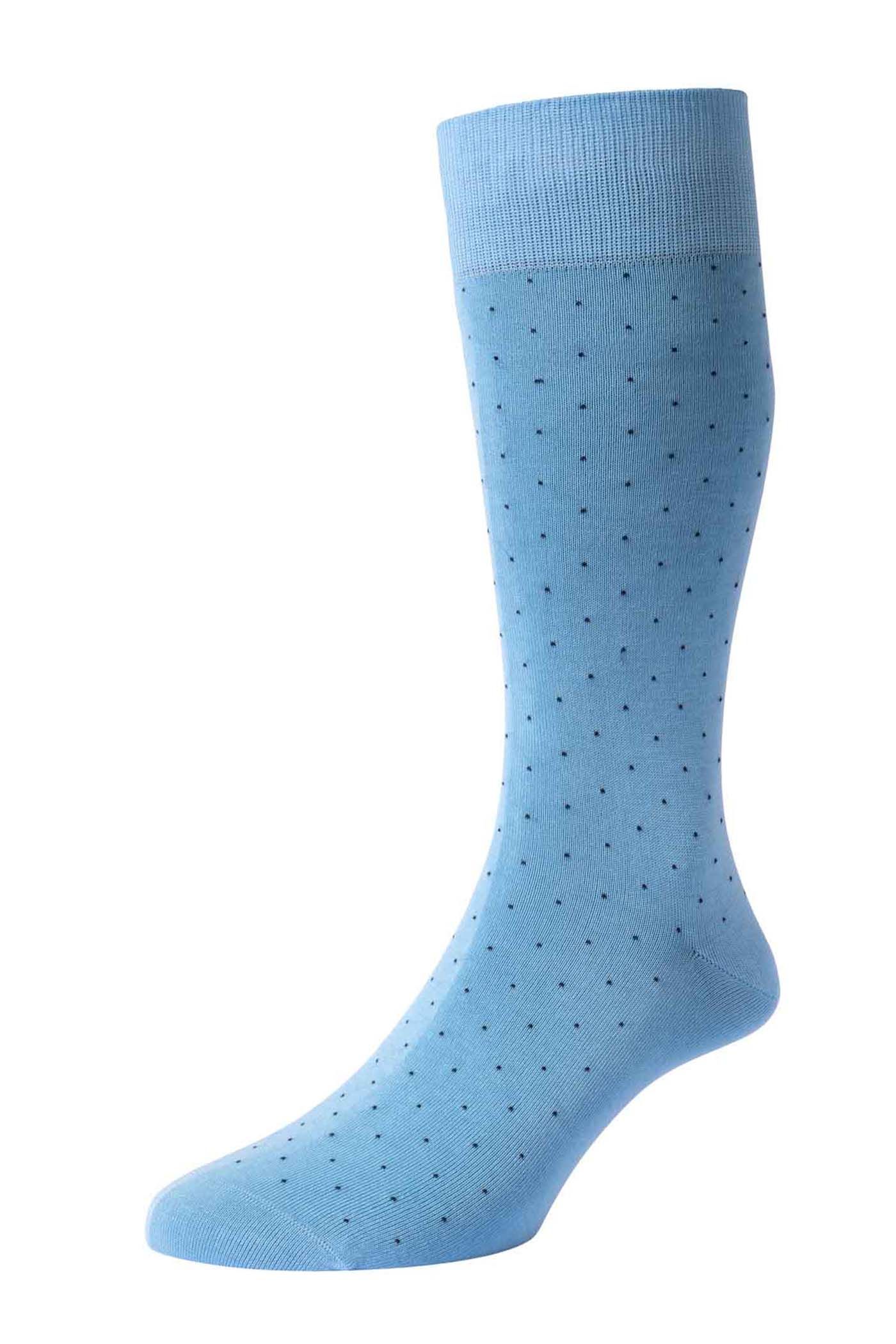 Sock Cotton Pindot Navy
