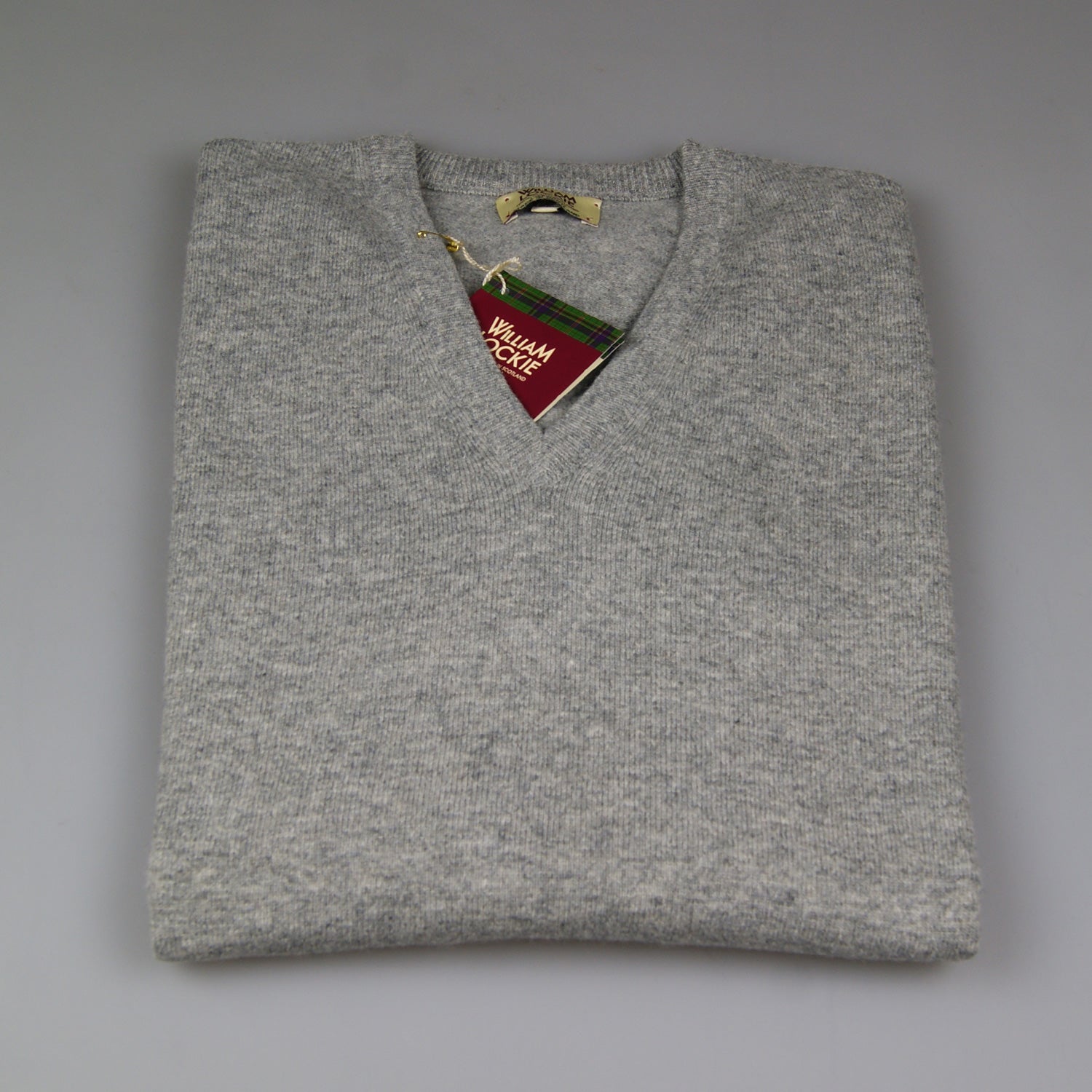 V-neck Super Geelong Sweater Grey