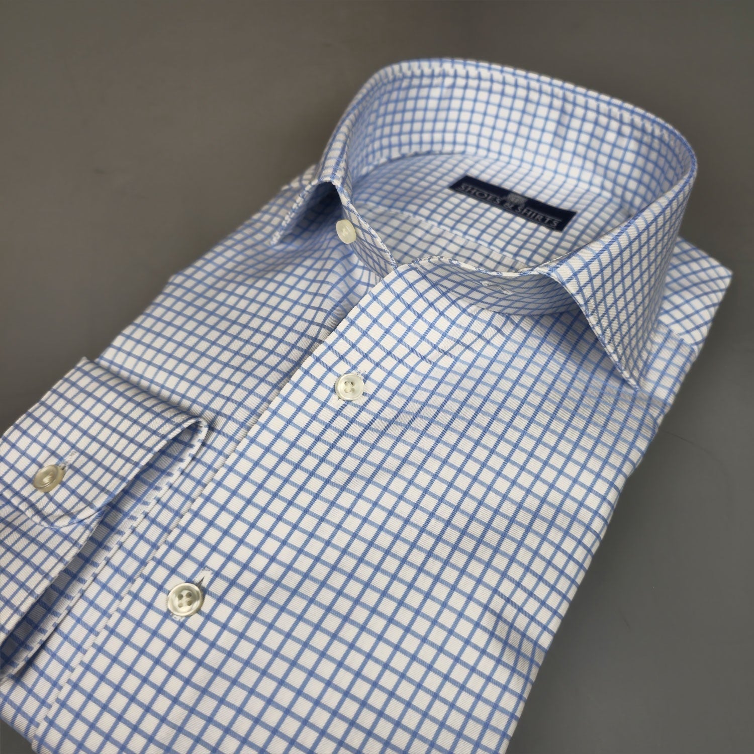 Cutaway Shirt Checks Blue