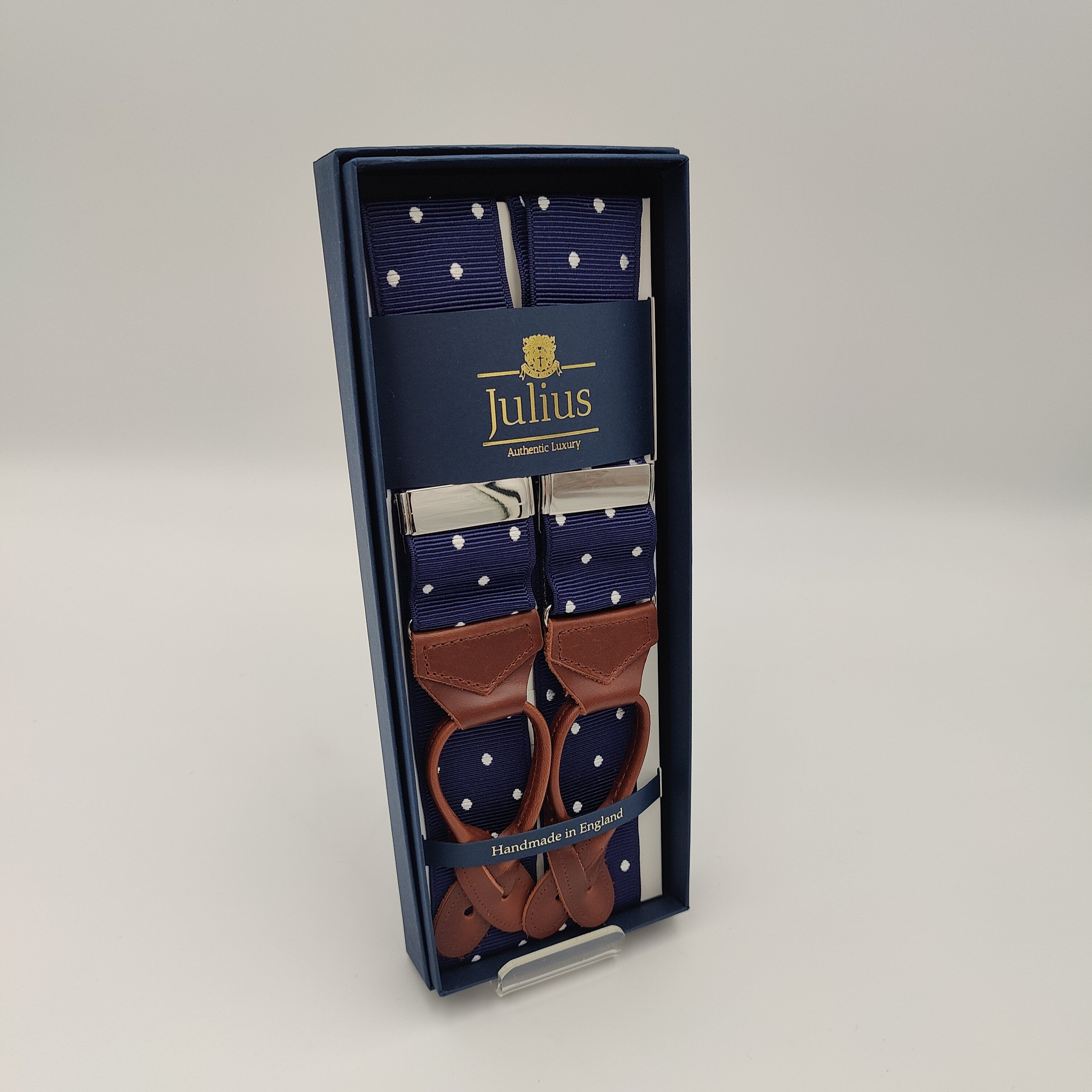 Braces Polka Dot Navy