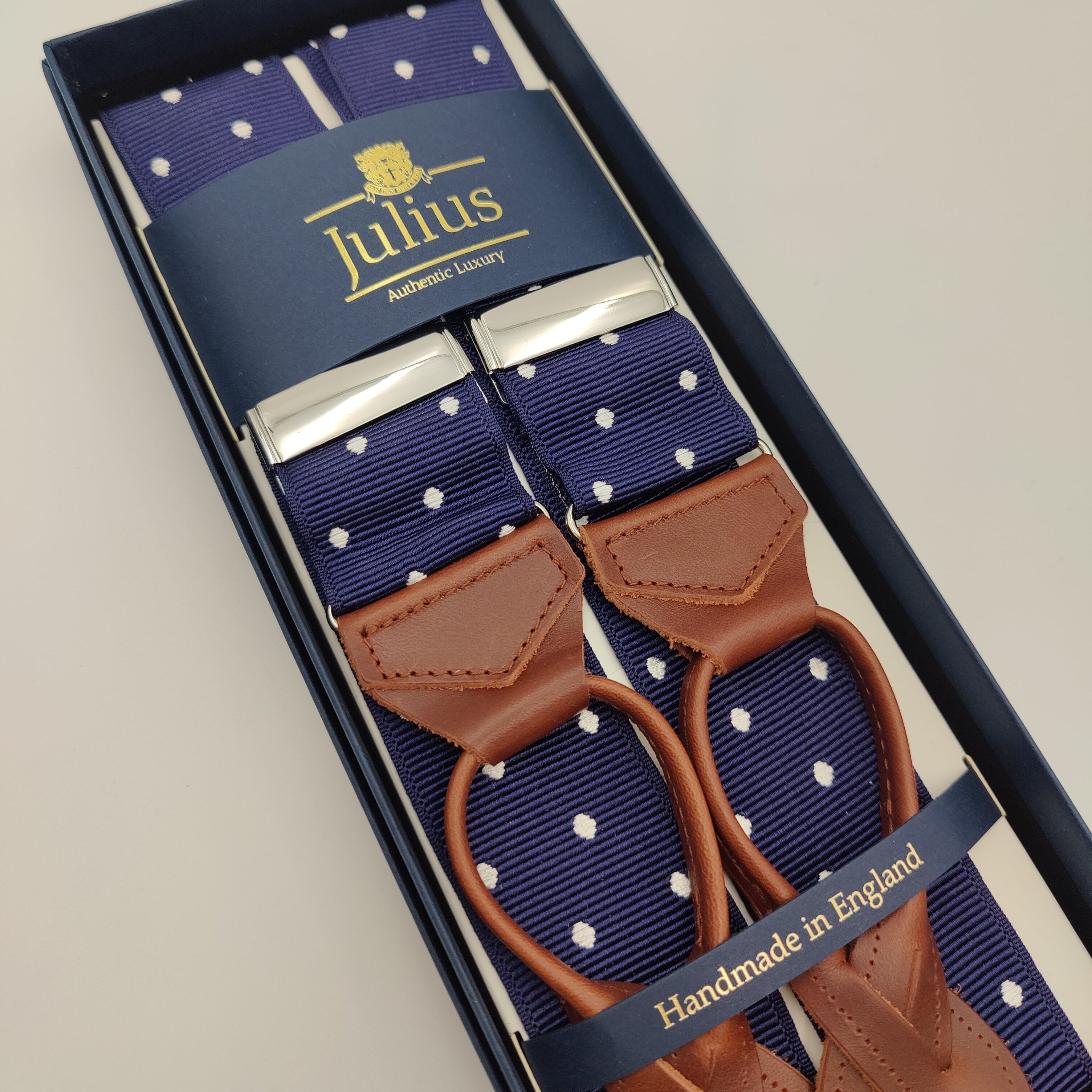 Braces Polka Dot Navy