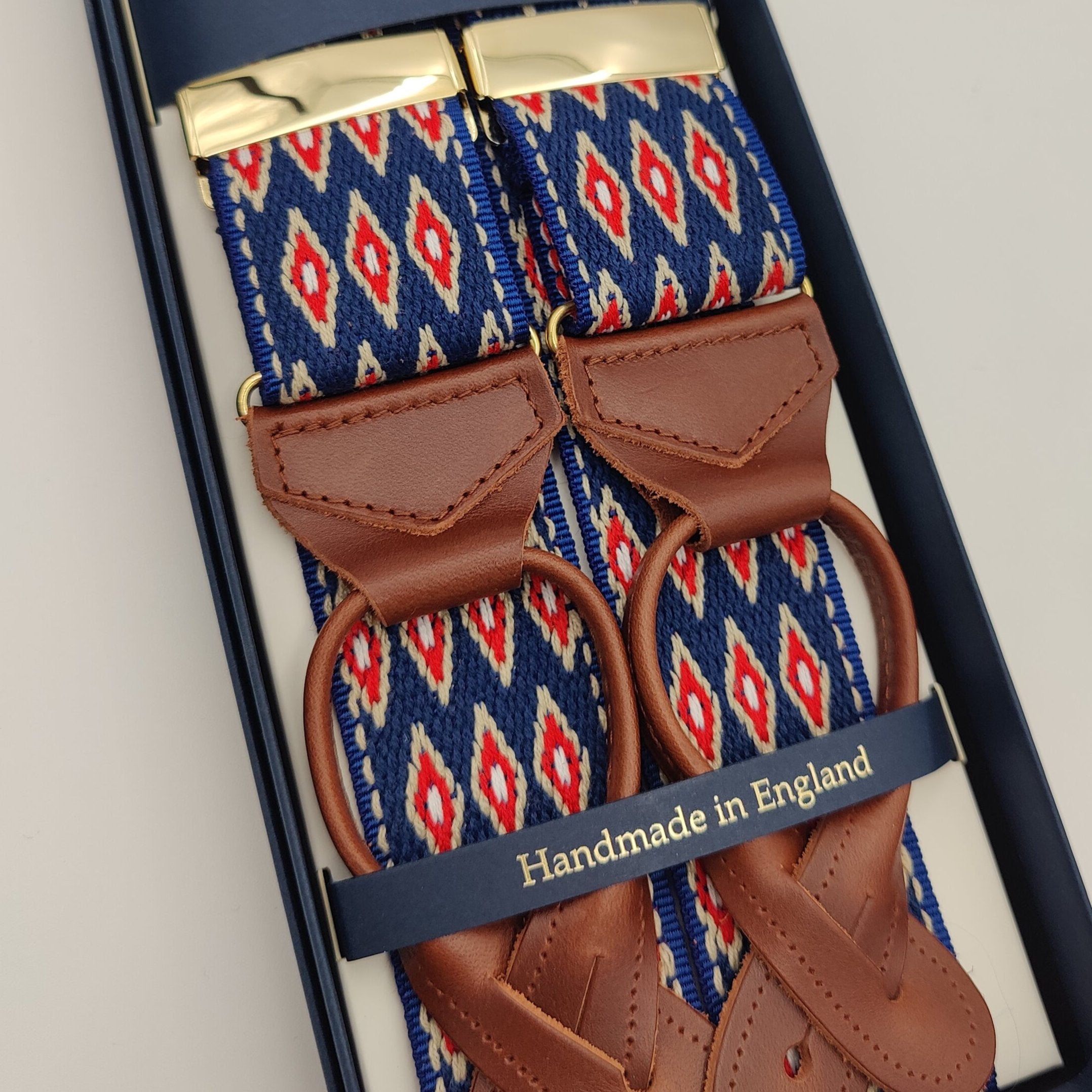 Braces Woven Aztek Blue