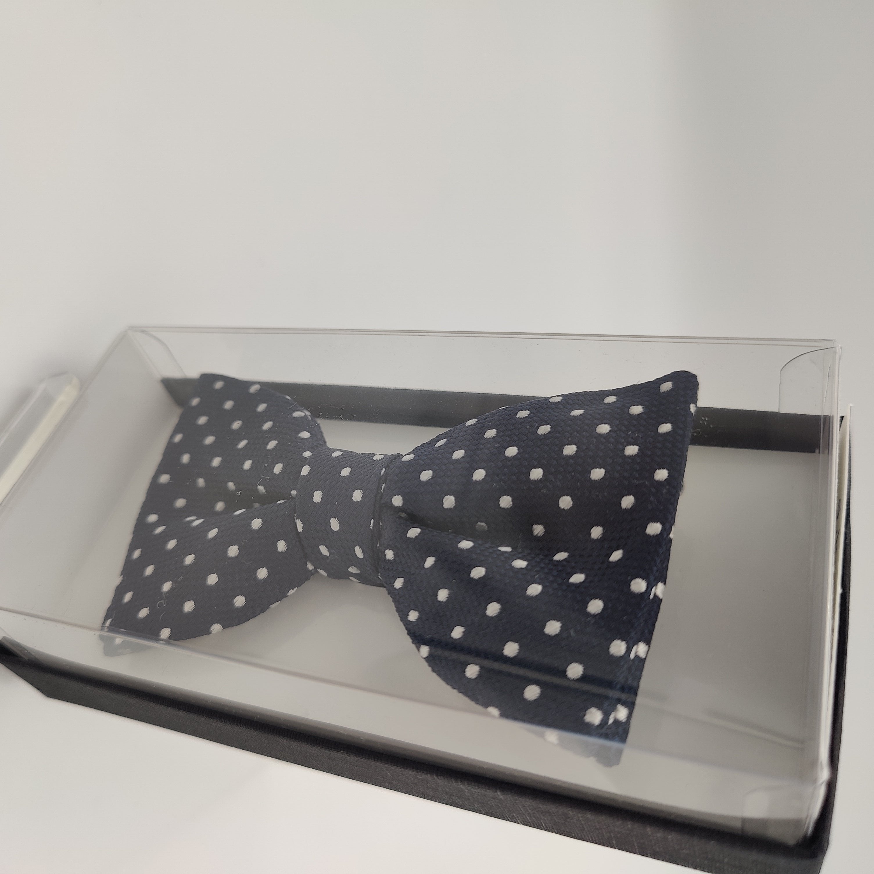 Bow-Tie Silk Polka Classic Navy