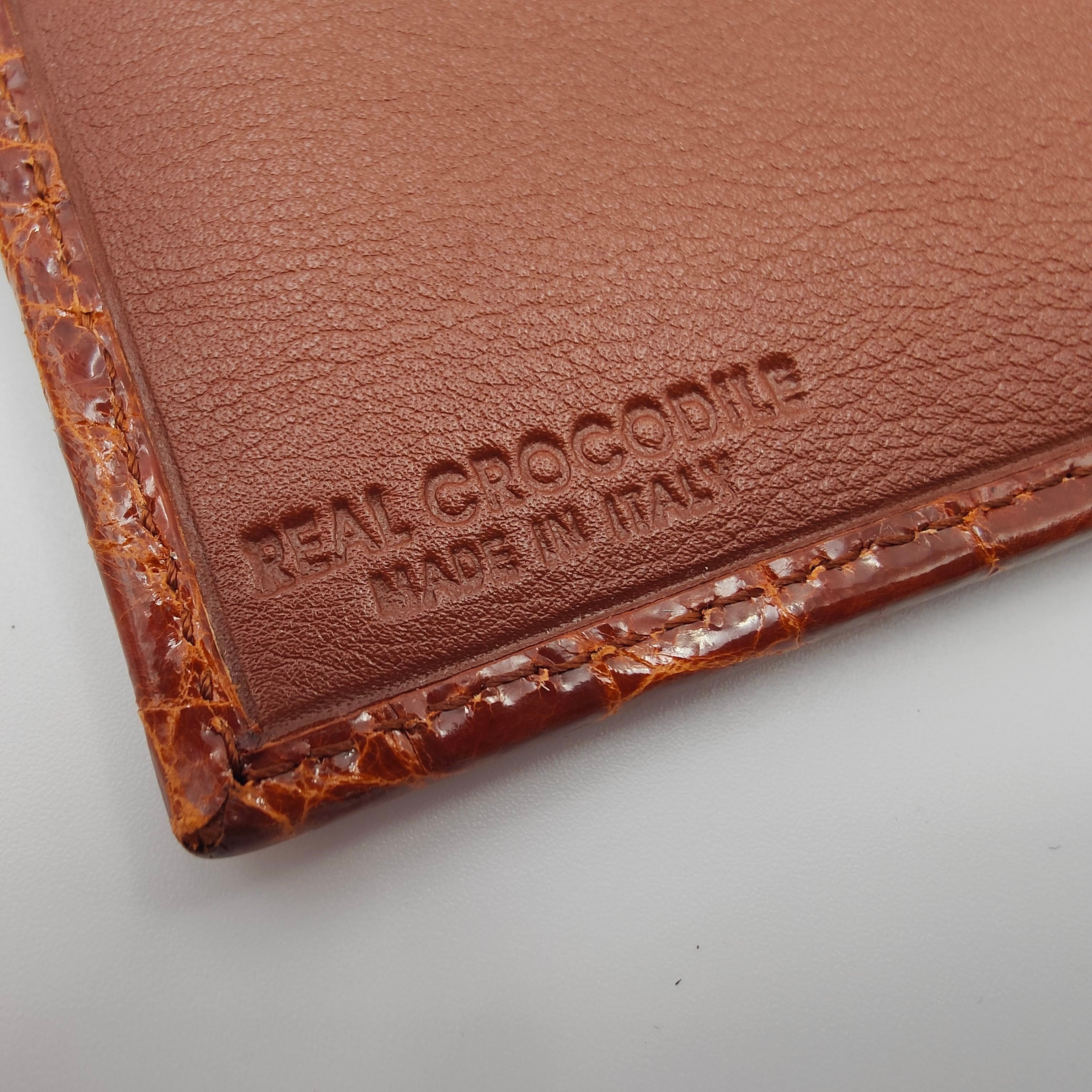 Wallet Real Croco Brown
